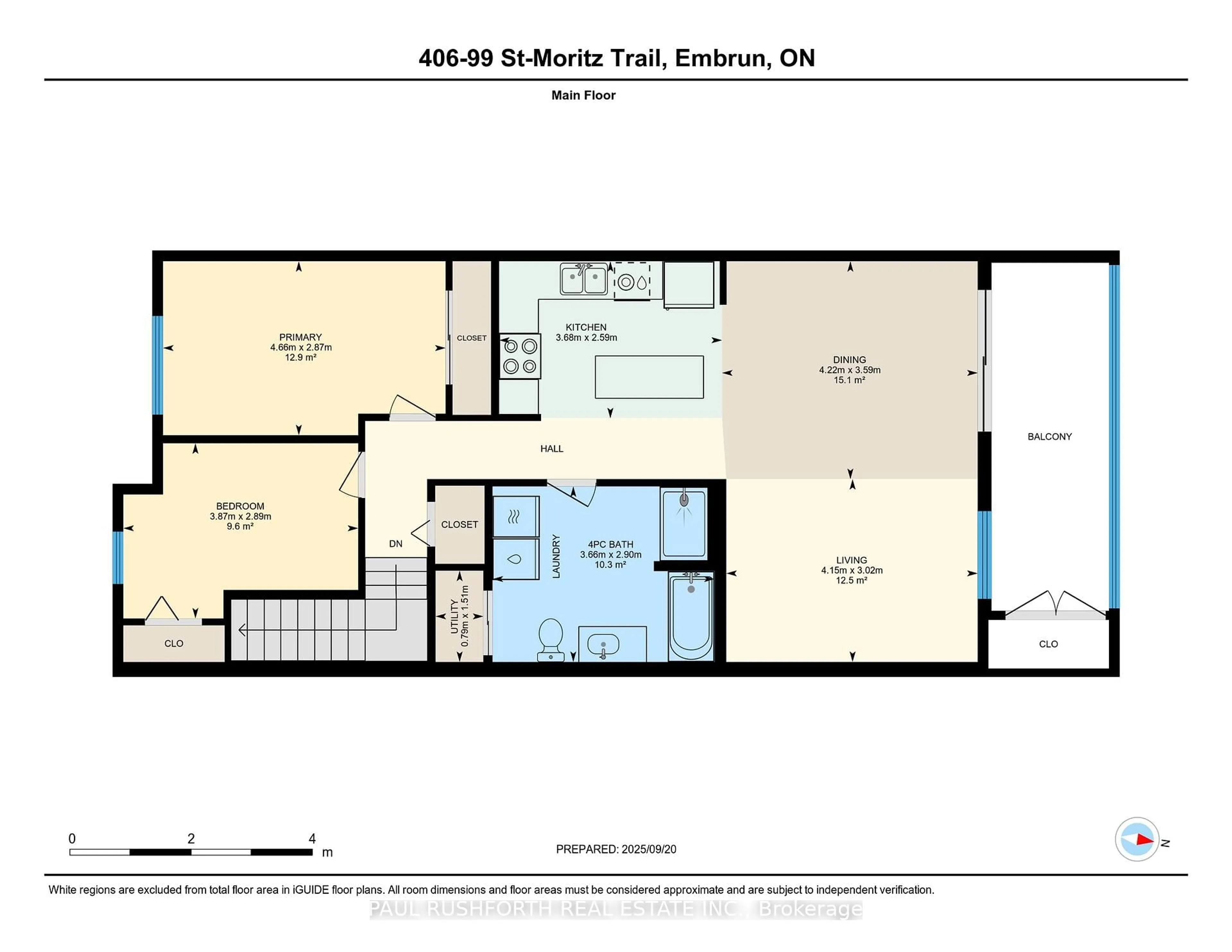 Floor plan for 99 St-Moritz Tr #406, Russell Ontario K0A 1W0