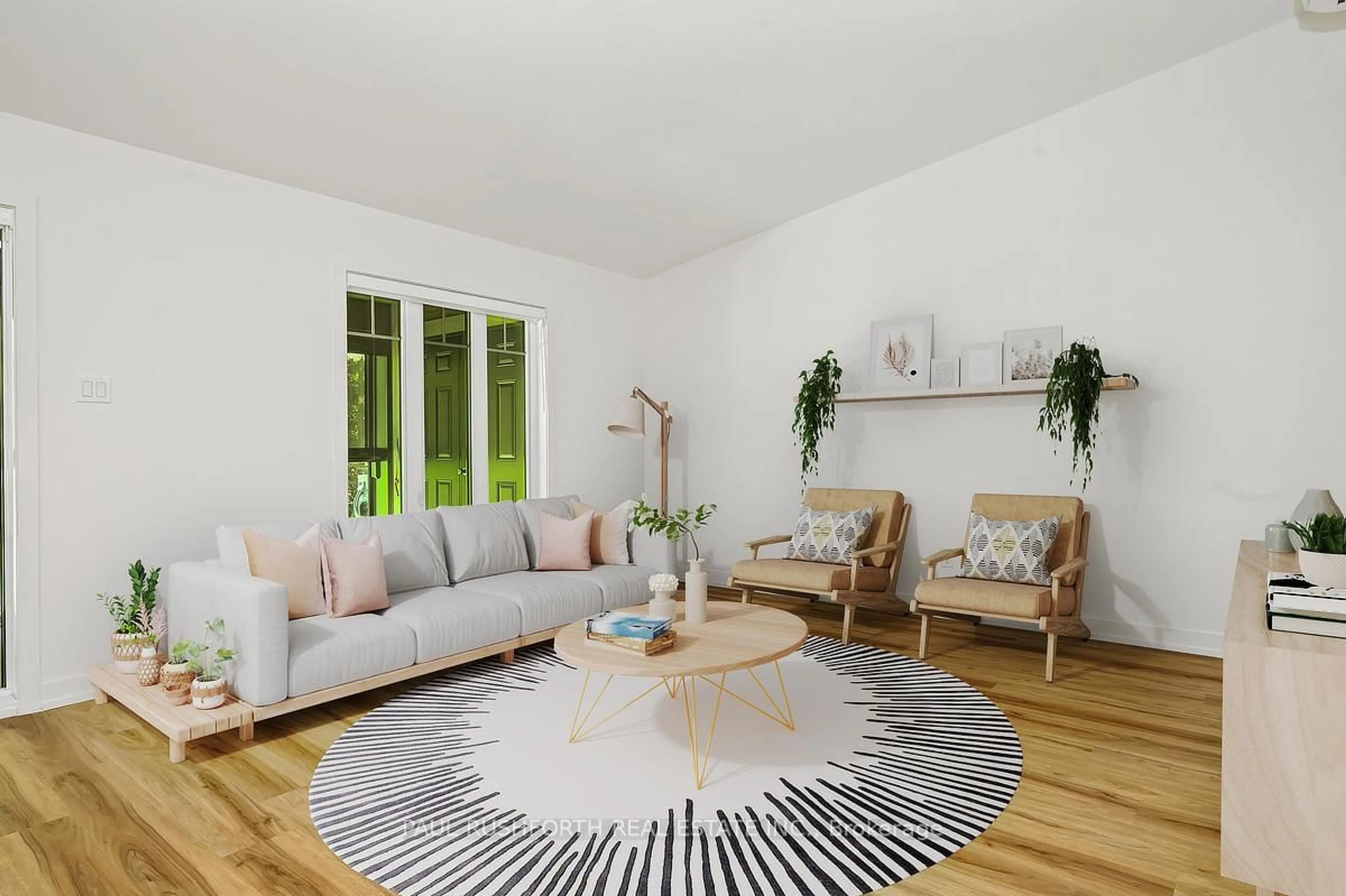 Living room with furniture, wood/laminate floor for 99 St-Moritz Tr #406, Russell Ontario K0A 1W0