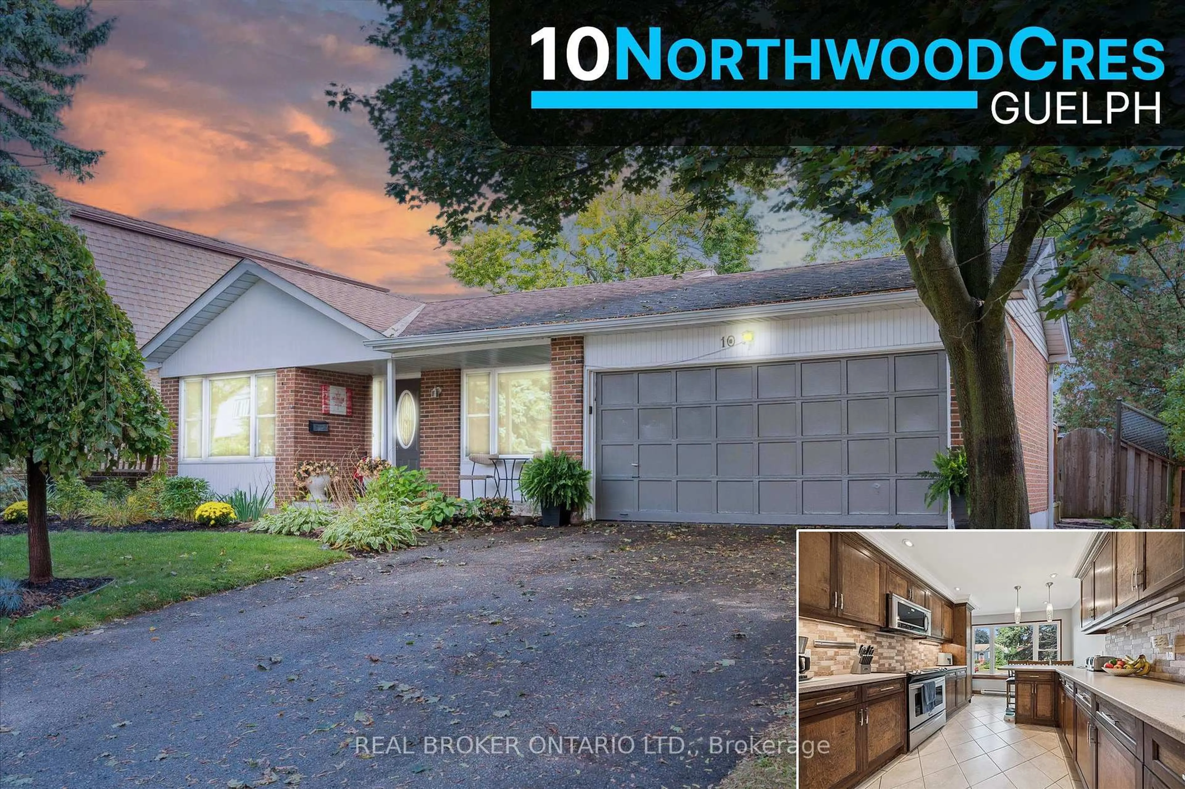Home with brick exterior material, street for 10 Northwood Cres, Guelph Ontario N1H 6Z4