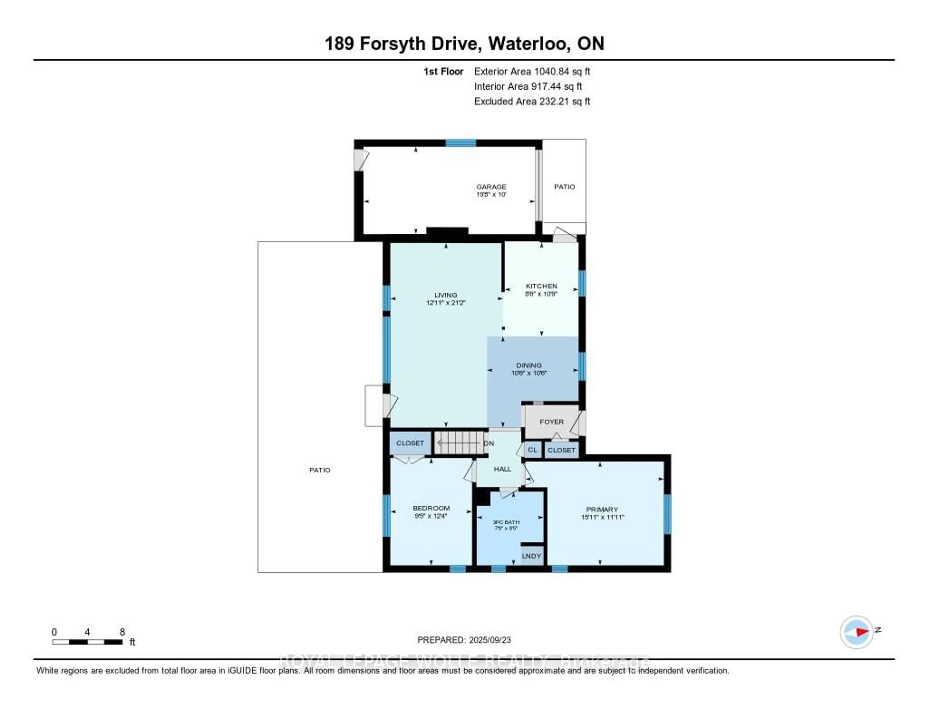 Floor plan for 189 Forsyth Dr, Waterloo Ontario N2L 1A1