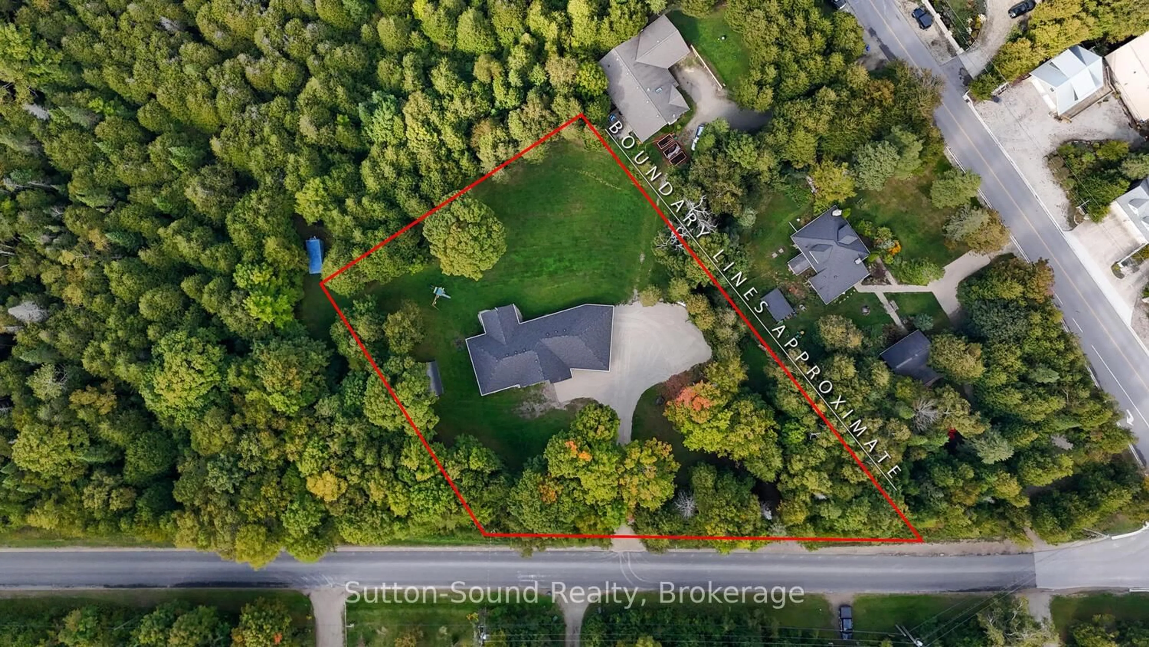 A pic from outside/outdoor area/front of a property/back of a property/a pic from drone, forest/trees view for 293 Everatt Sdrd, Northern Bruce Peninsula Ontario N0H 1W0