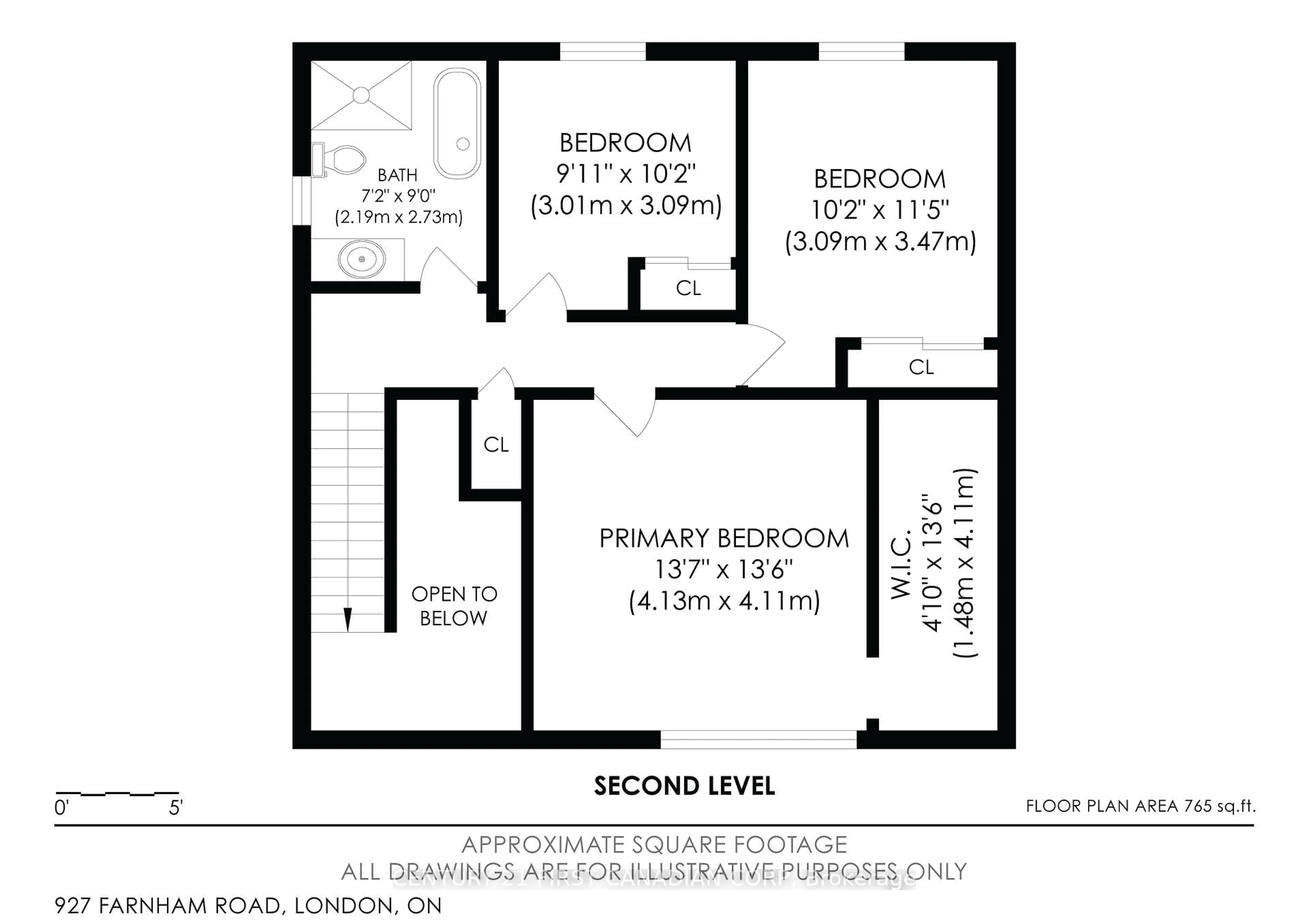 Floor plan for 927 Farnham Rd, London South Ontario N6K 1S2