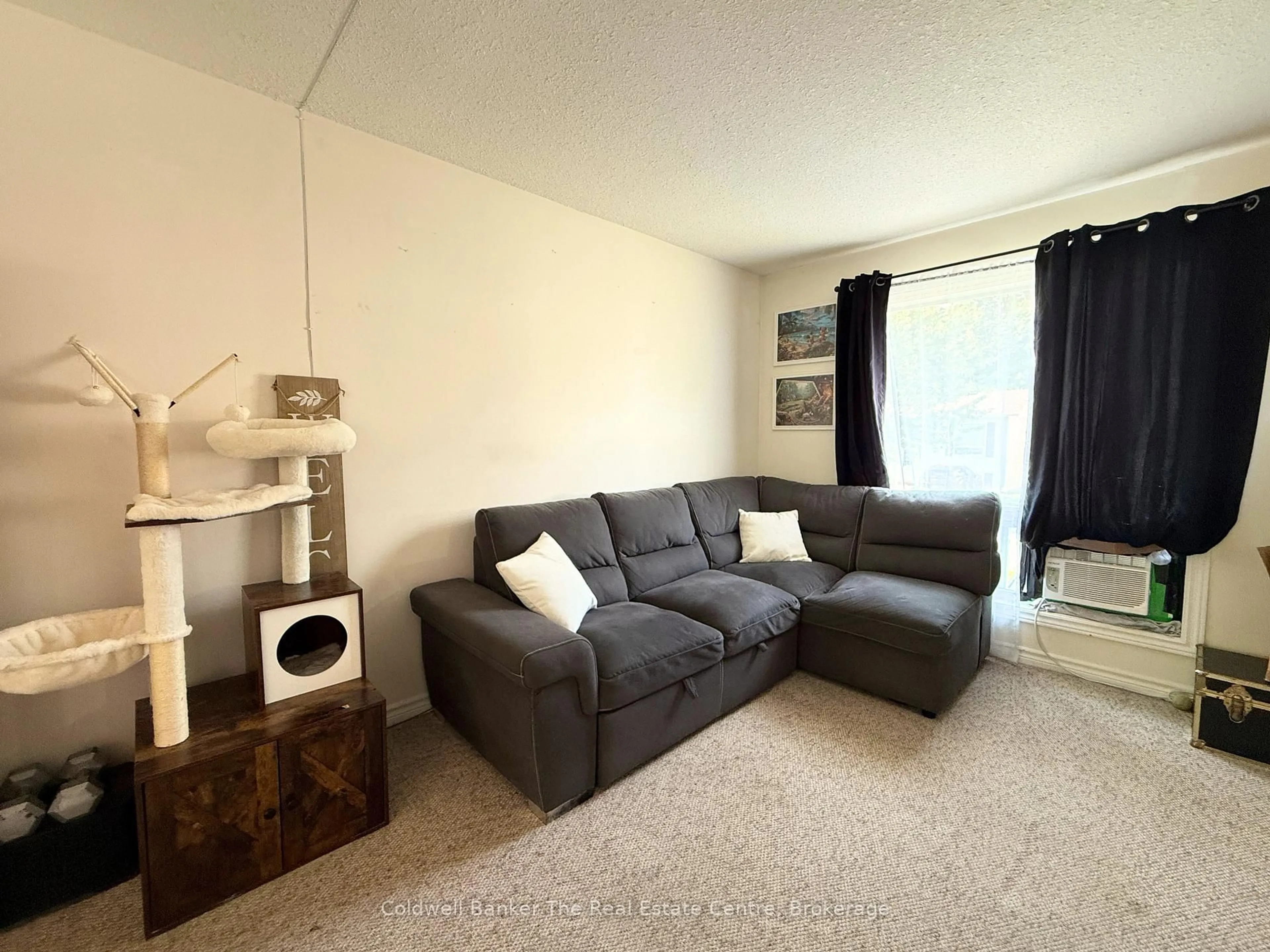 Living room with furniture, carpet floor for 200 Pine St #45, Bracebridge Ontario P1L 2H9