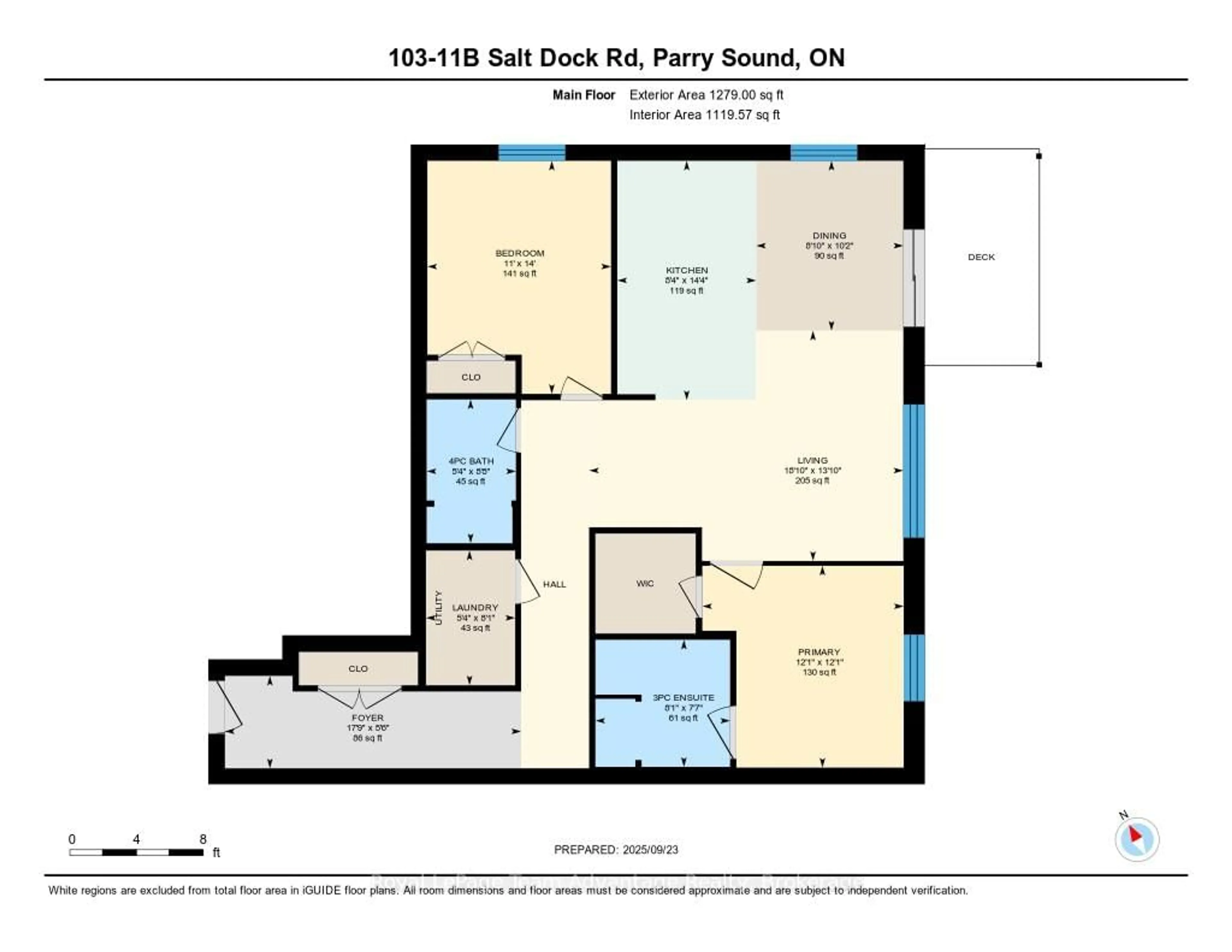 Floor plan for 11B Salt Dock Rd #103, Parry Sound Ontario P2A 3B6