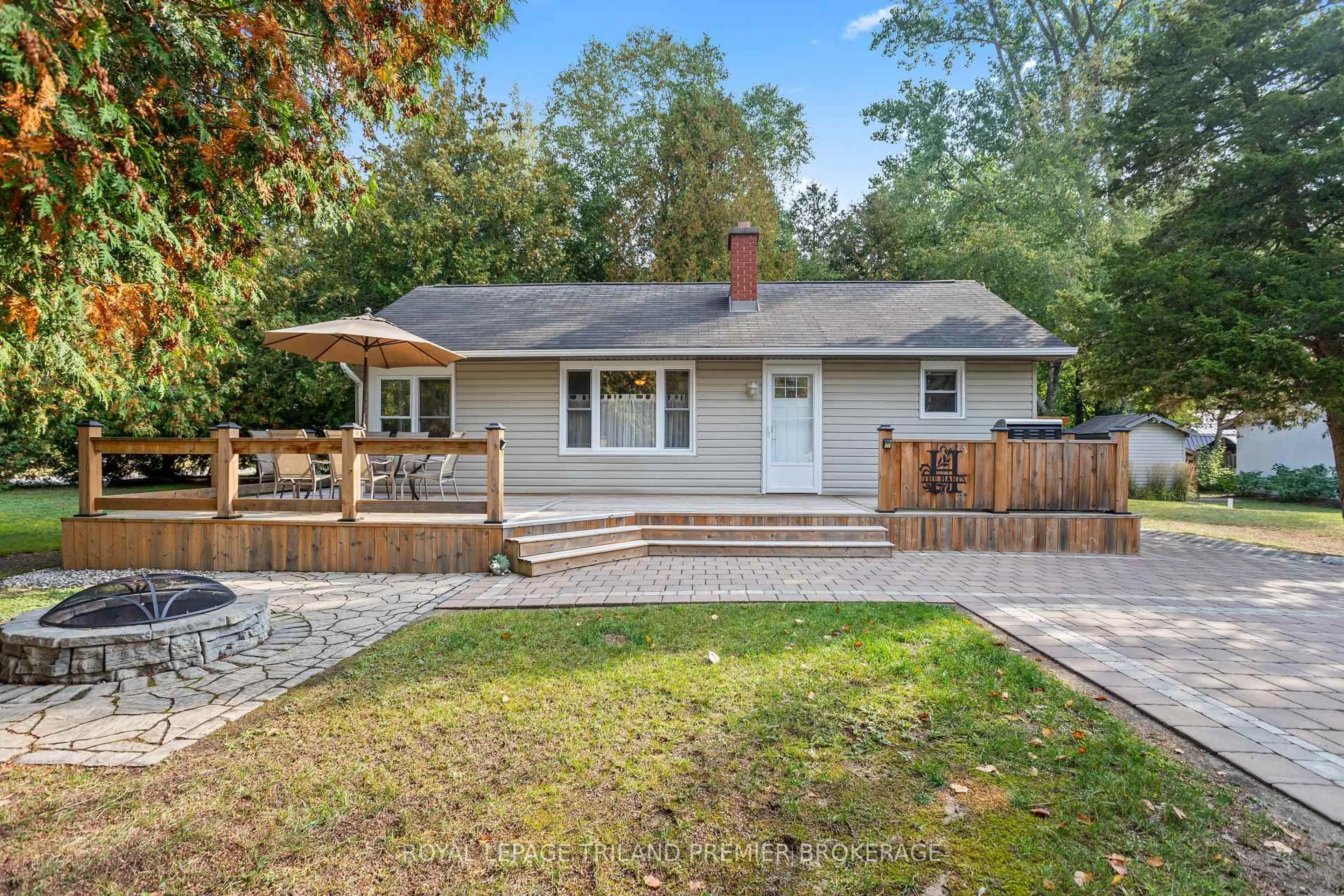 Home with vinyl exterior material, street for 9632 Beachway Dr, Lambton Shores Ontario N0N 1J3