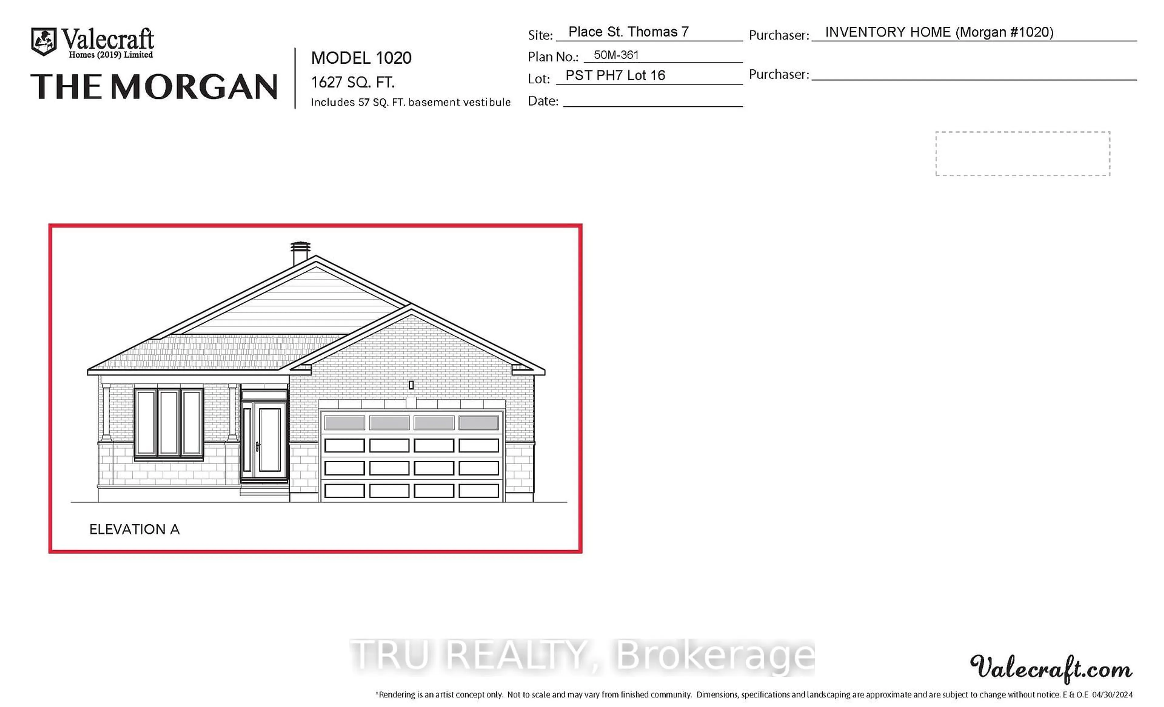 Floor plan for 935 Cologne St, Russell Ontario K0A 1W0