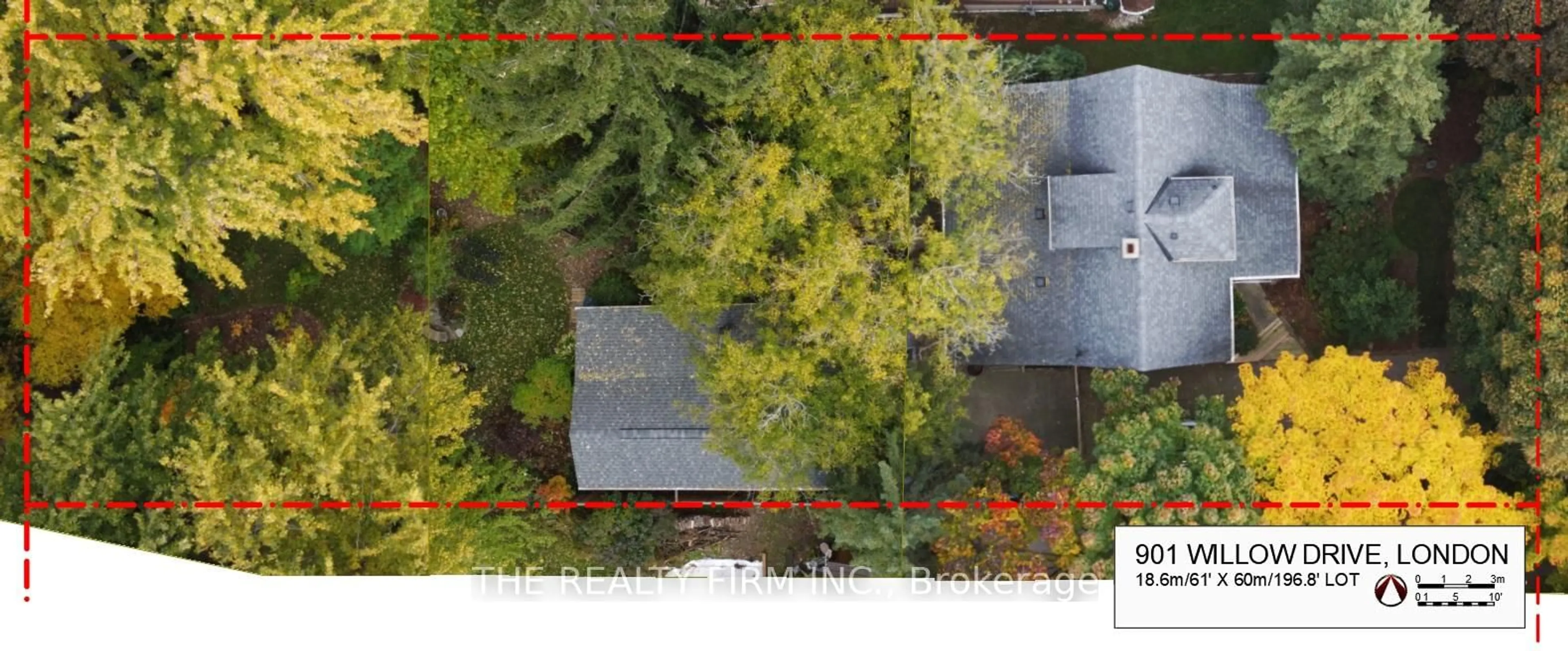 A pic from outside/outdoor area/front of a property/back of a property/a pic from drone, city buildings view from balcony for 901 Willow Dr, London South Ontario N6E 1P2