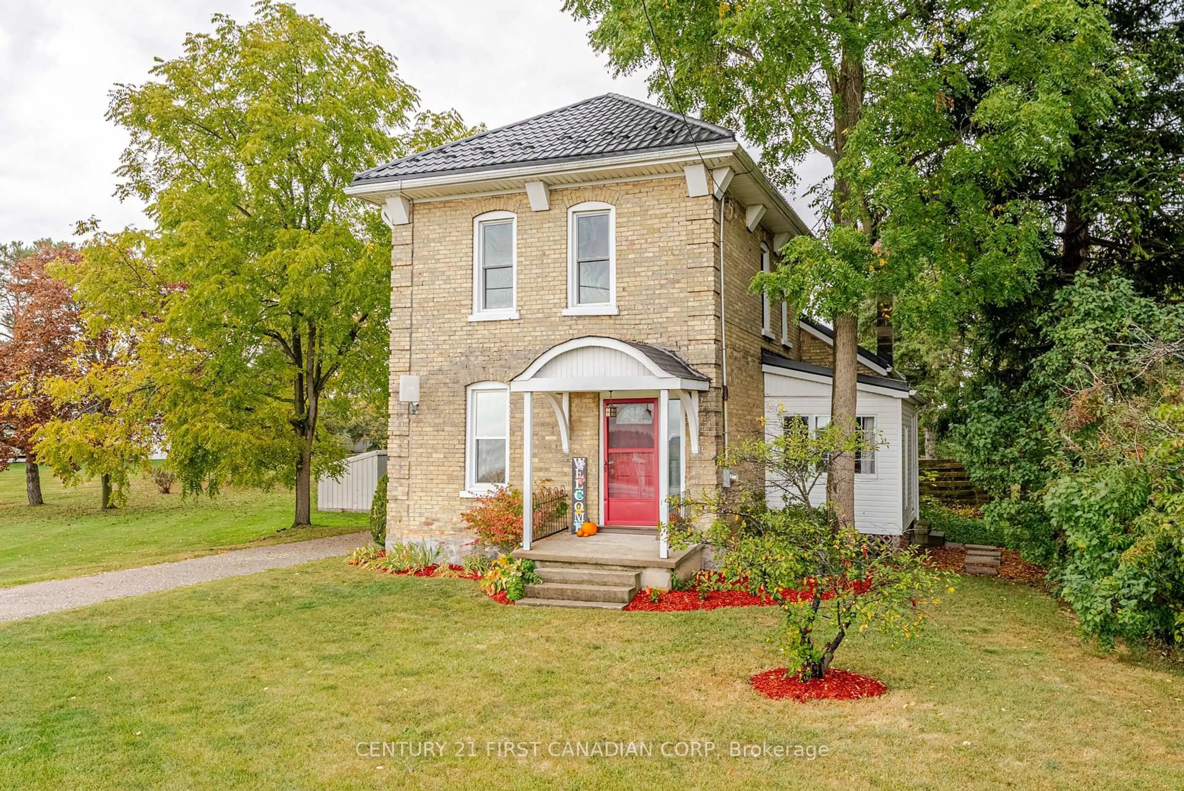 Home with brick exterior material, street for 38214 Fingal Line, Southwold Ontario N5P 3S5