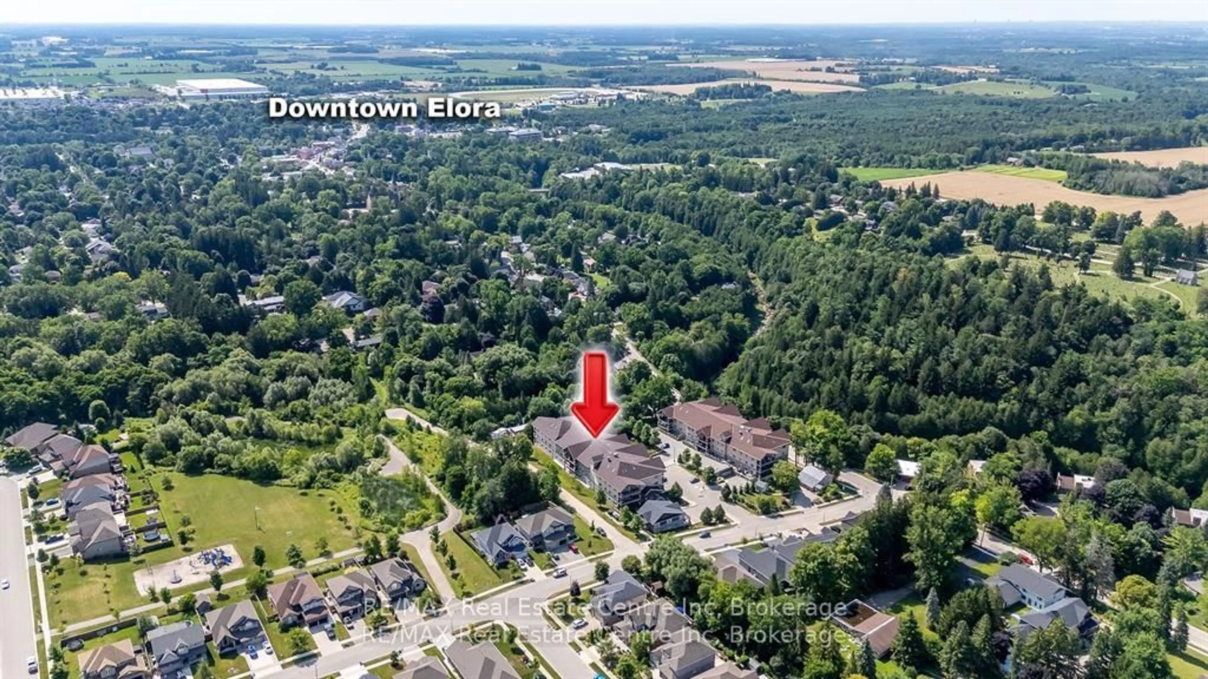 A pic from outside/outdoor area/front of a property/back of a property/a pic from drone, mountain view for 23 Stumpf St #310, Centre Wellington Ontario N0B 1S0