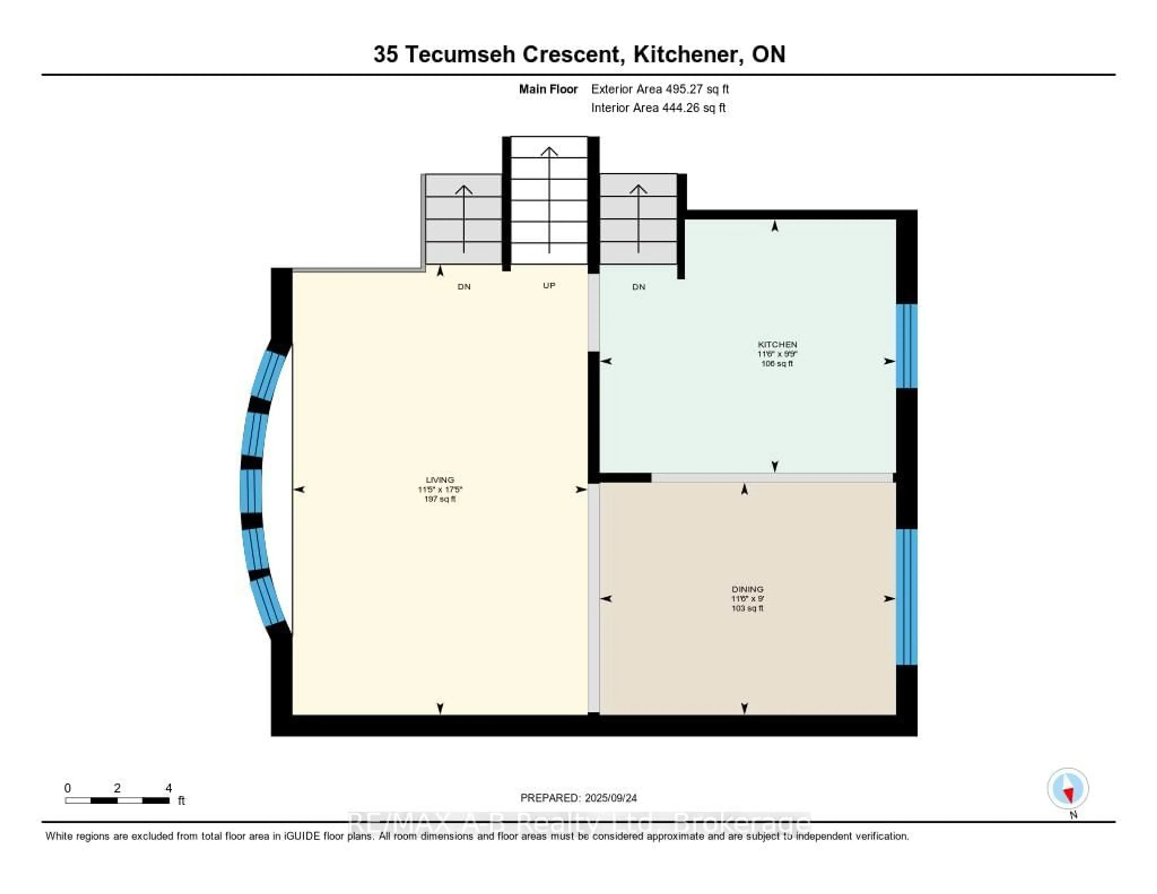 Floor plan for 35 Tecumseh Cres, Kitchener Ontario N2B 2T5
