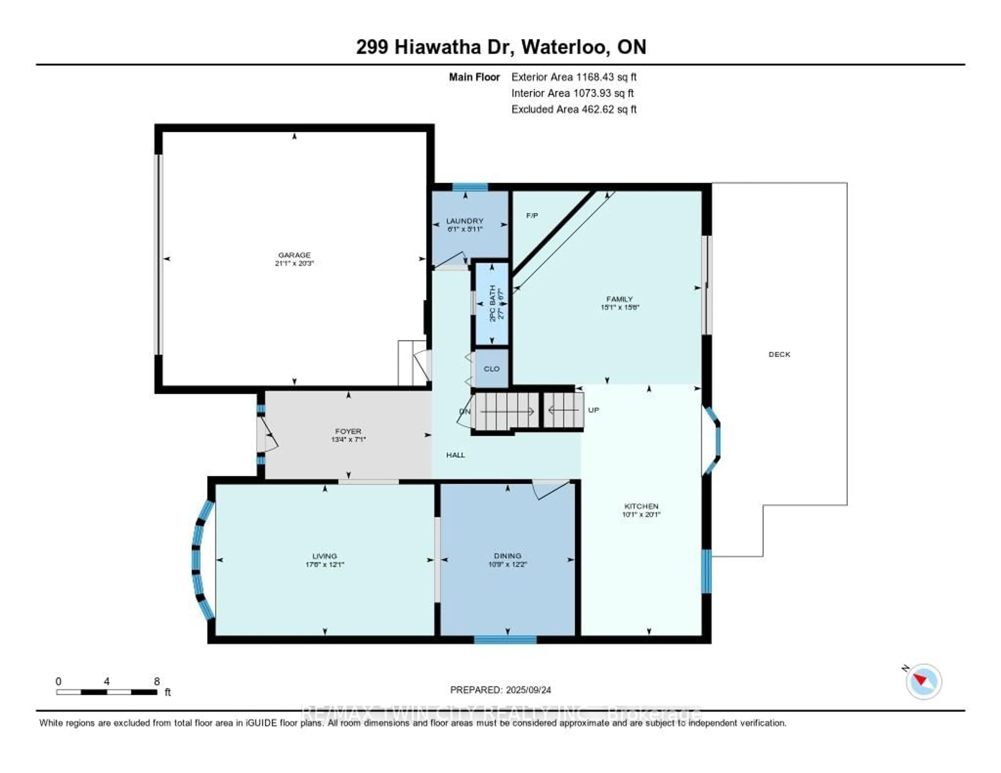 Floor plan for 299 Hiawatha Dr, Waterloo Ontario N2L 2V9