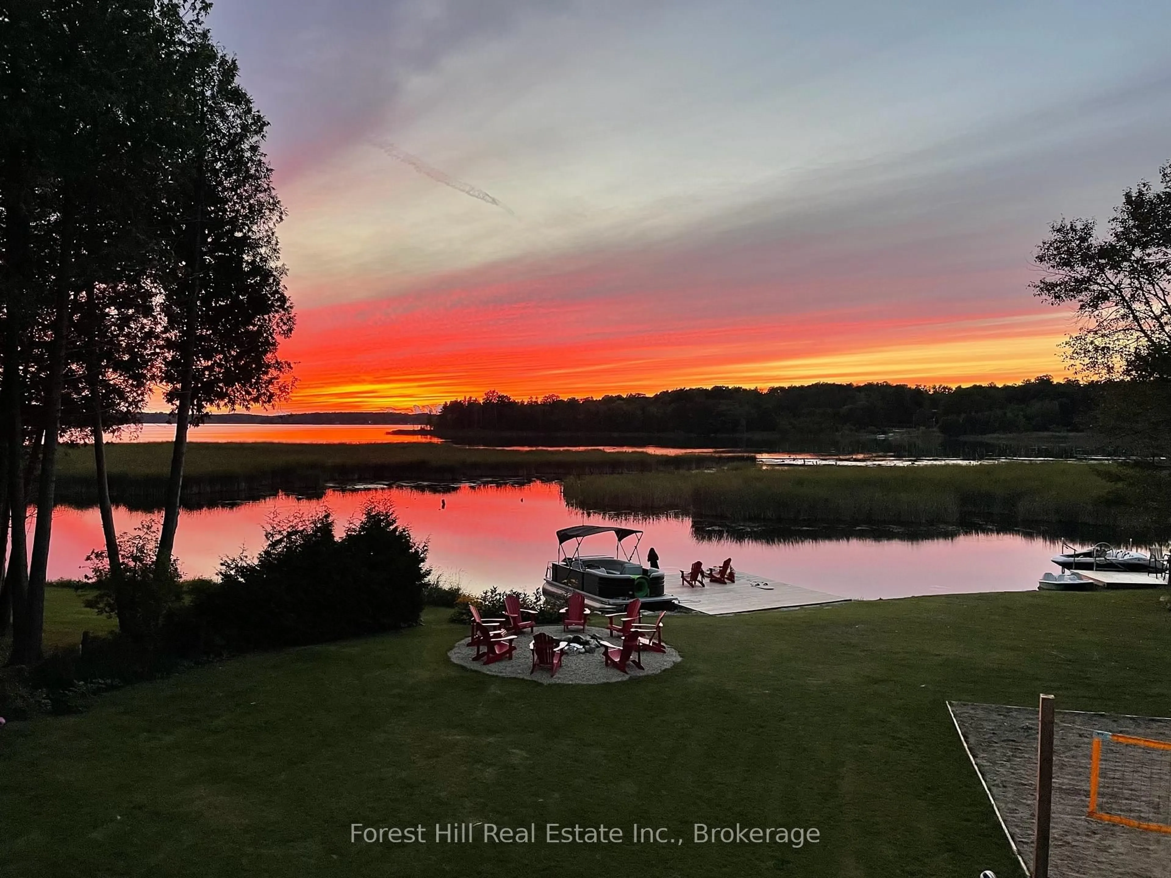A pic from outside/outdoor area/front of a property/back of a property/a pic from drone, water/lake/river/ocean view for 230 Wiles Lane, Grey Highlands Ontario N0C 1E0