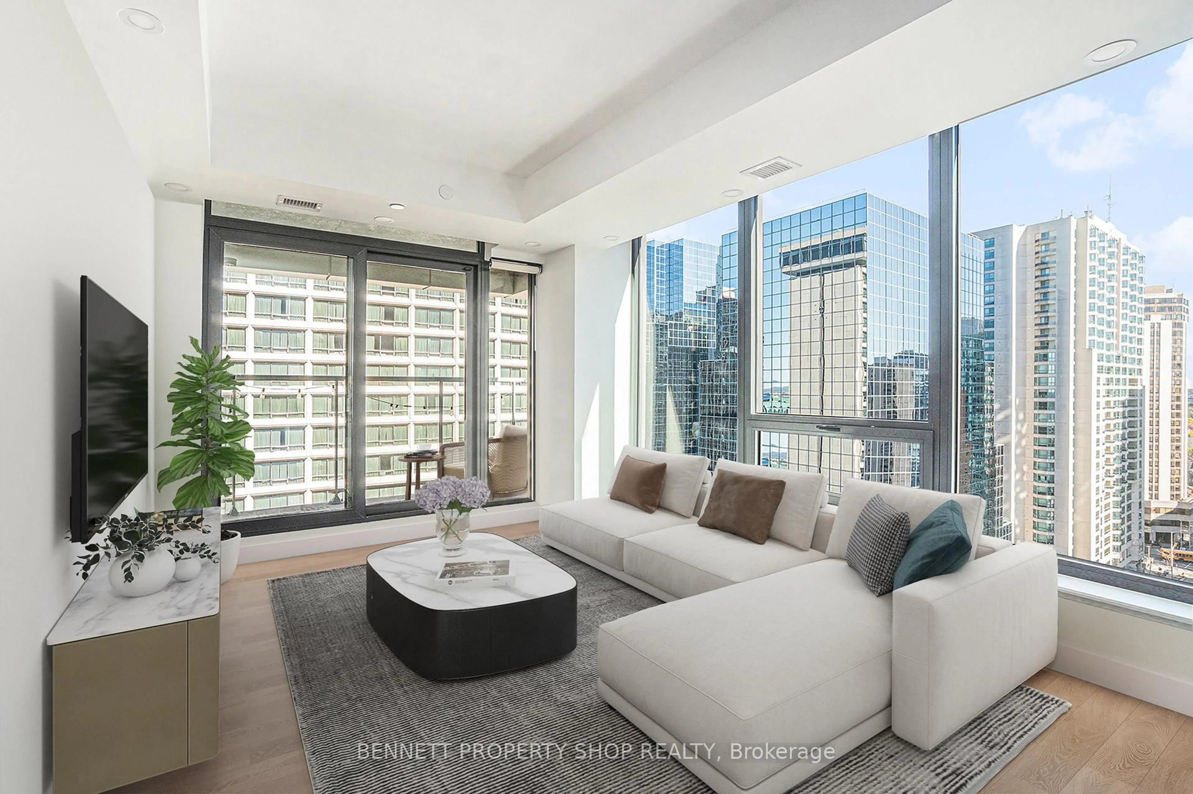 Living room with furniture, unknown for 340 Queen St #1607, Ottawa Ontario K1R 0G1