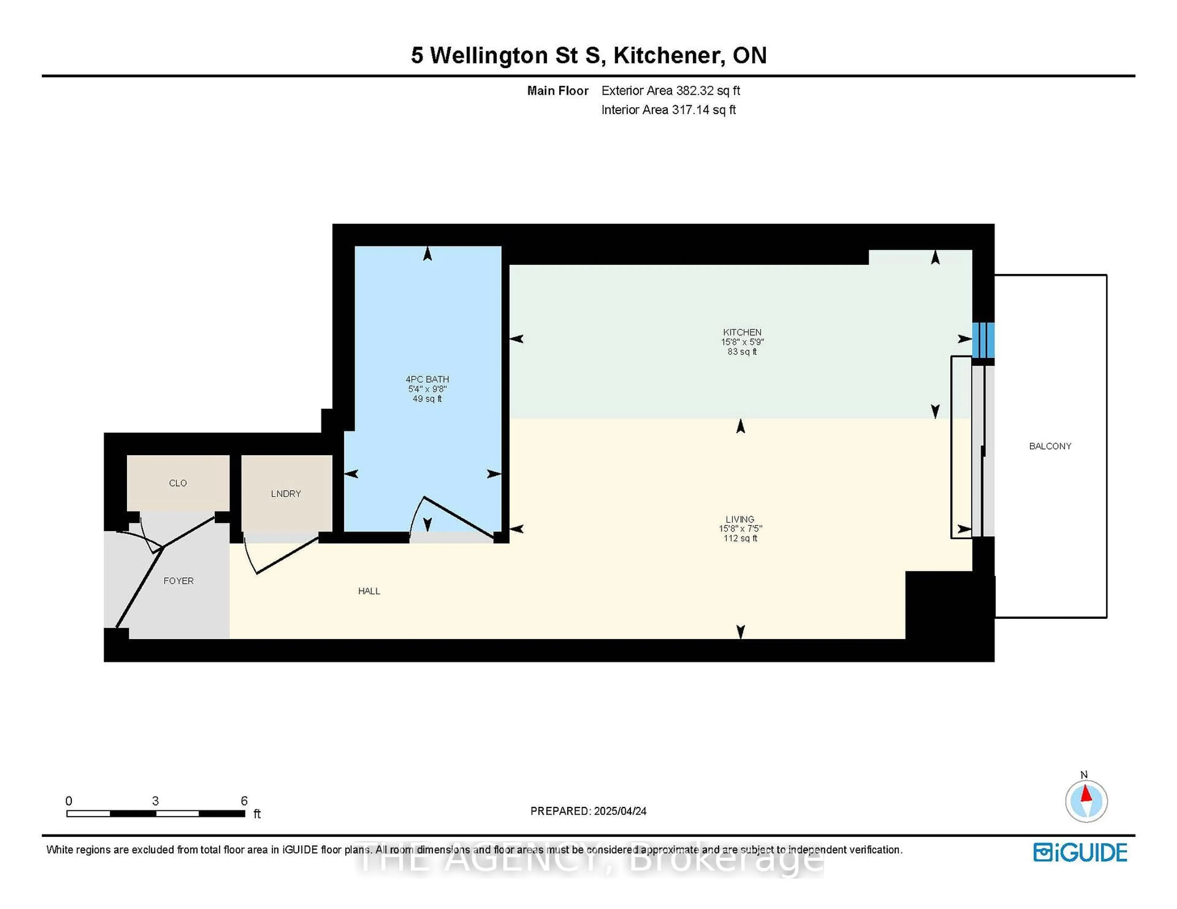 Floor plan for 5 WELLINGTON St #209, Kitchener Ontario N2G 1C7