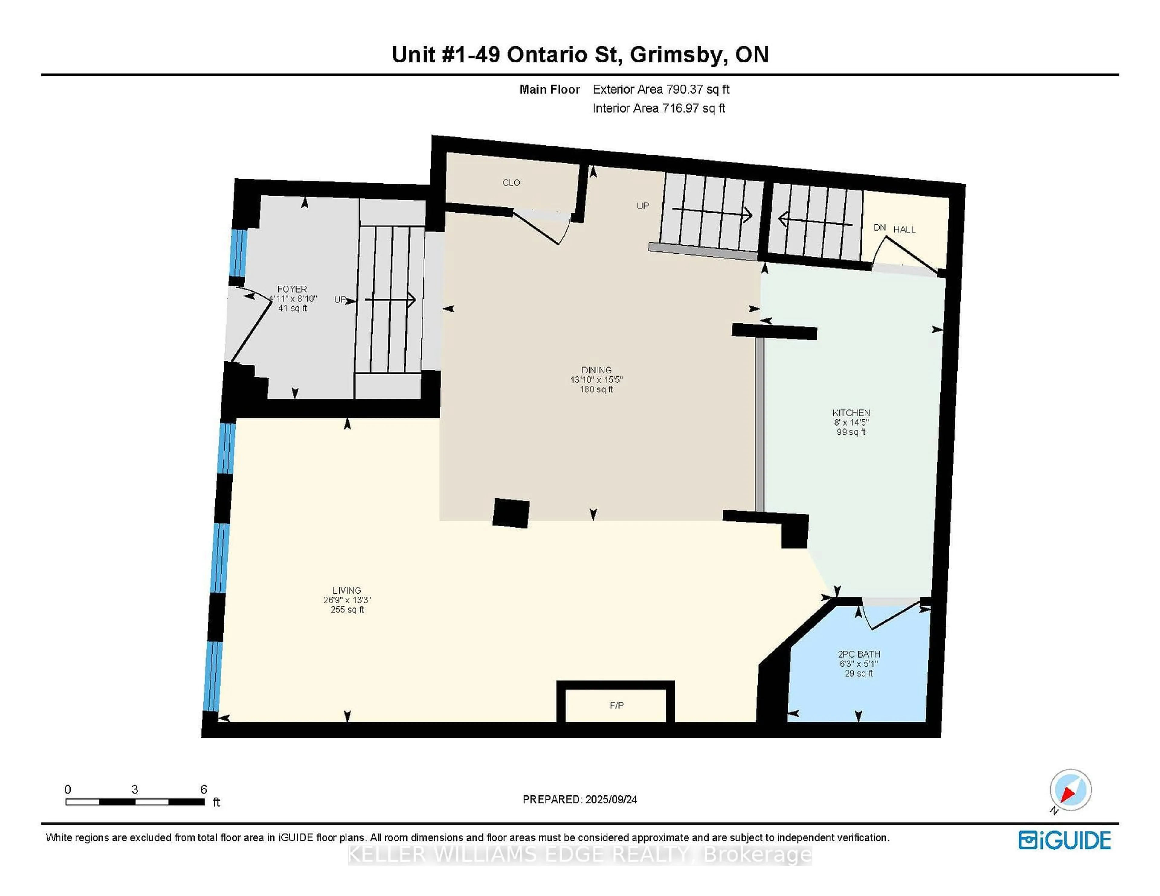 Floor plan for 49 Ontario St #1, Grimsby Ontario L3M 3H2