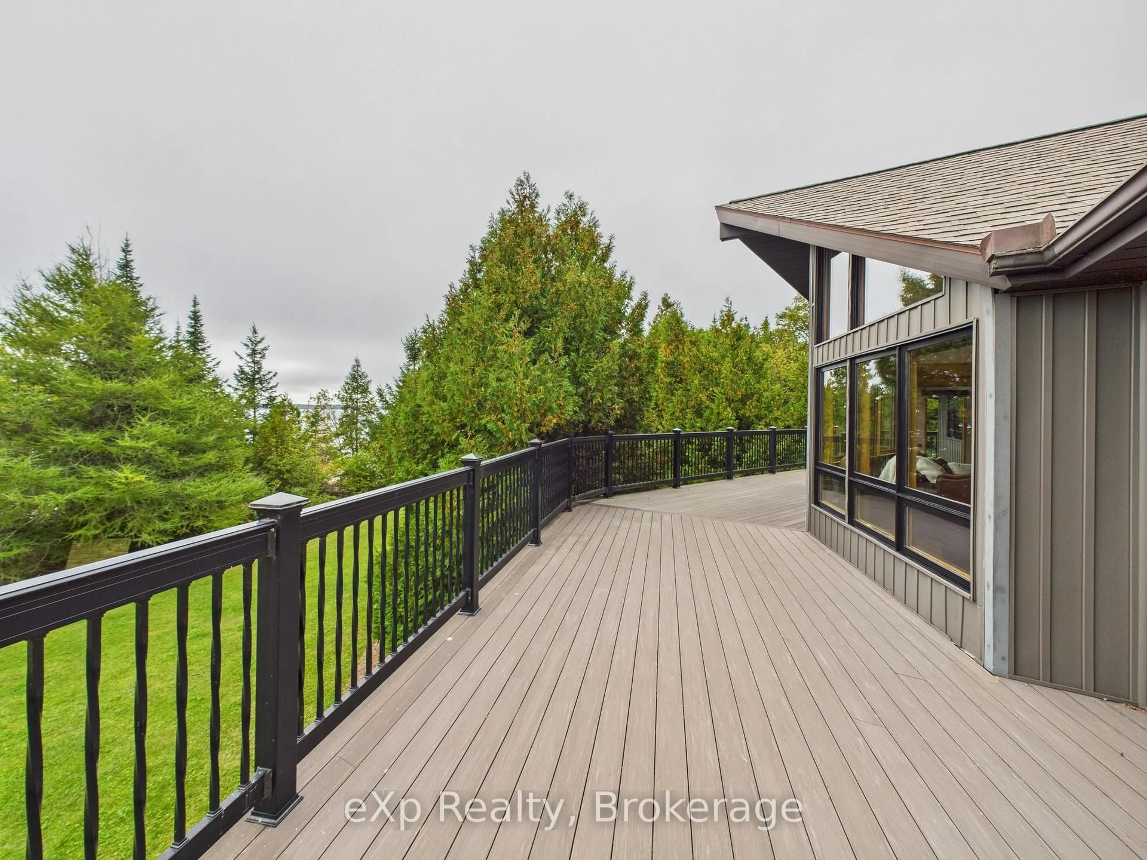 Patio, forest/trees view for 31 Goderich Point Loop, Northern Bruce Peninsula Ontario N0H 1W0