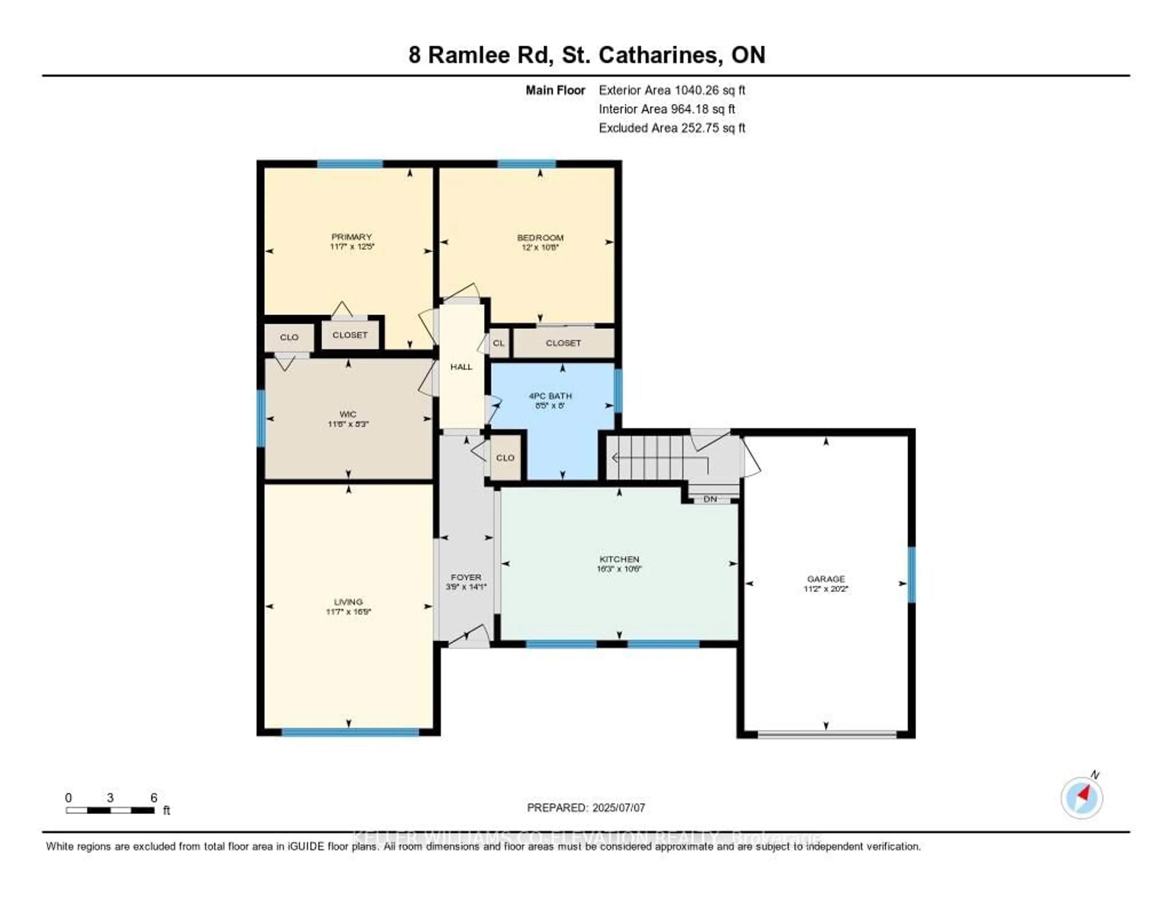Floor plan for 8 Ramlee Rd, St. Catharines Ontario L2M 2K5