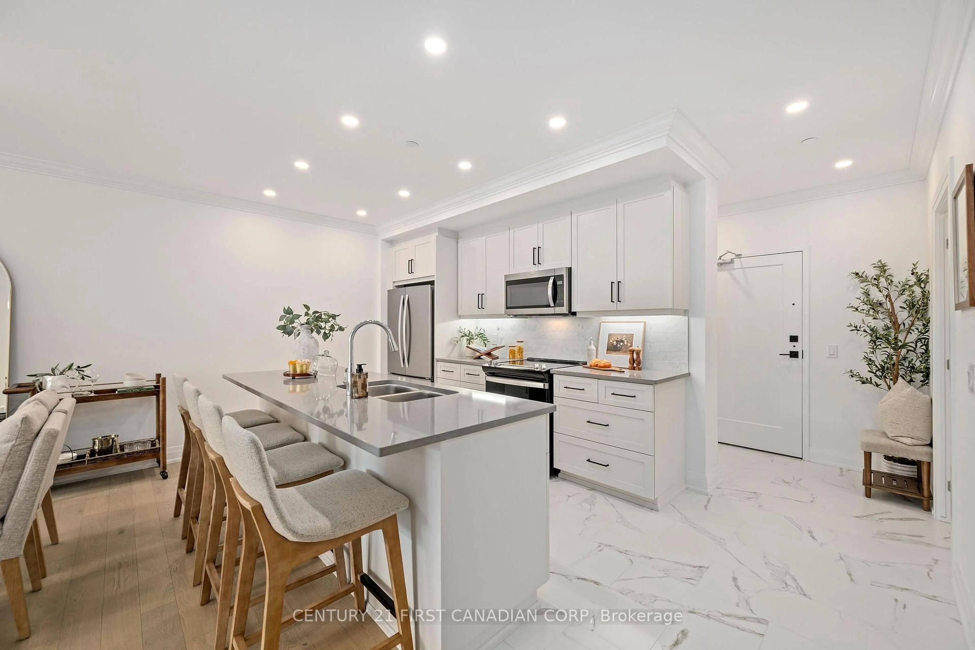 Open concept kitchen, ceramic/tile floor for 1560 Upper West Ave #308, London South Ontario N6K 0M4