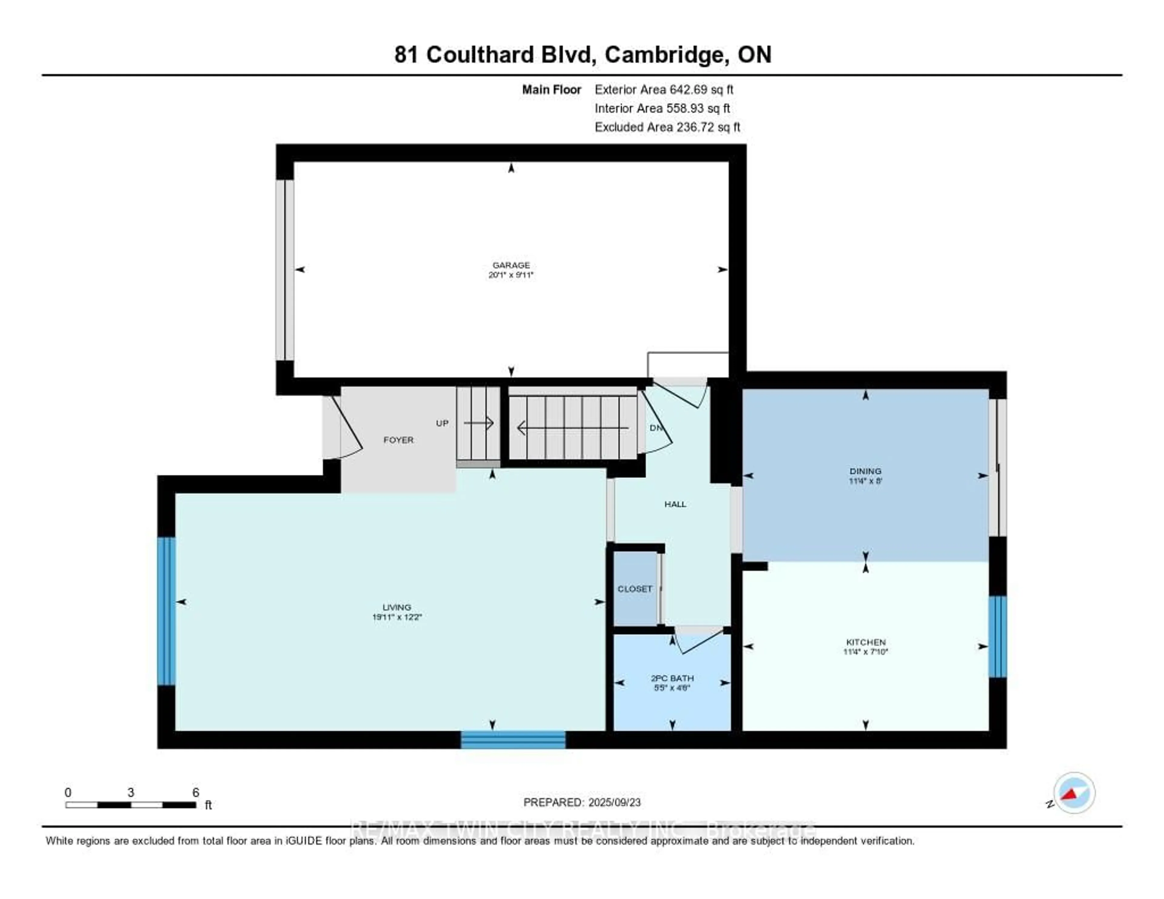 Floor plan for 81 Coulthard Blvd, Cambridge Ontario N1T 2G1