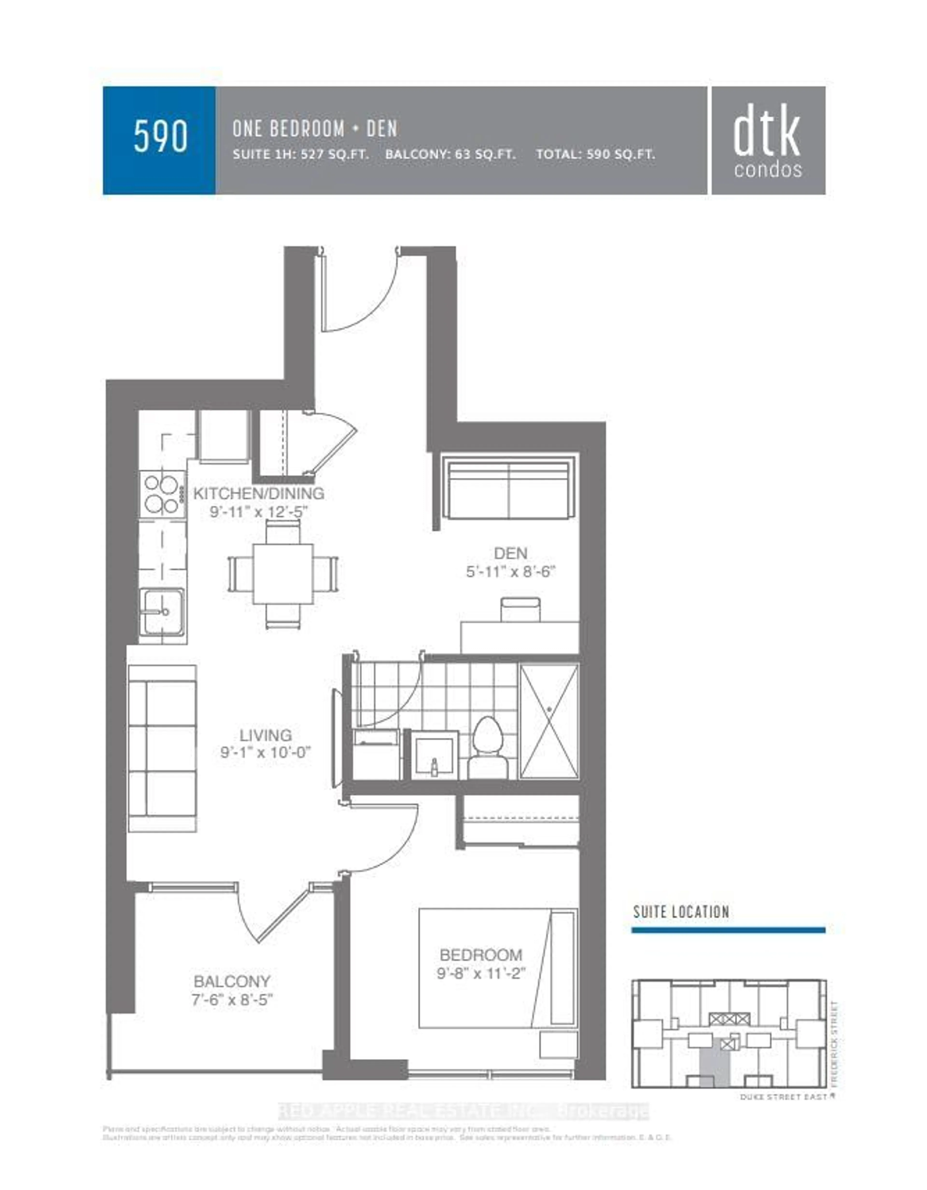 Floor plan for 60 Frederick St #3511, Kitchener Ontario N2H 0C7