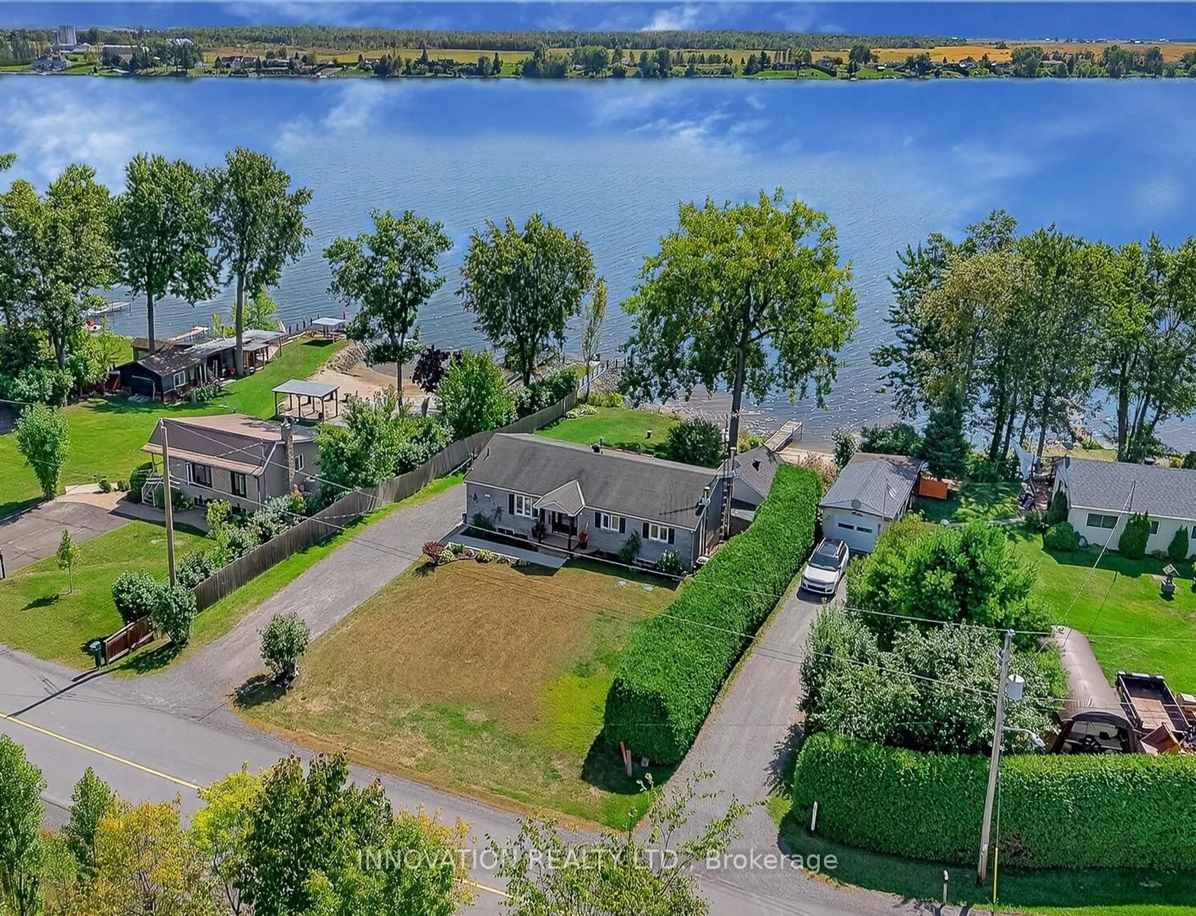 A pic from outside/outdoor area/front of a property/back of a property/a pic from drone, water/lake/river/ocean view for 155 Ladouceur St, Champlain Ontario K0B 1J0