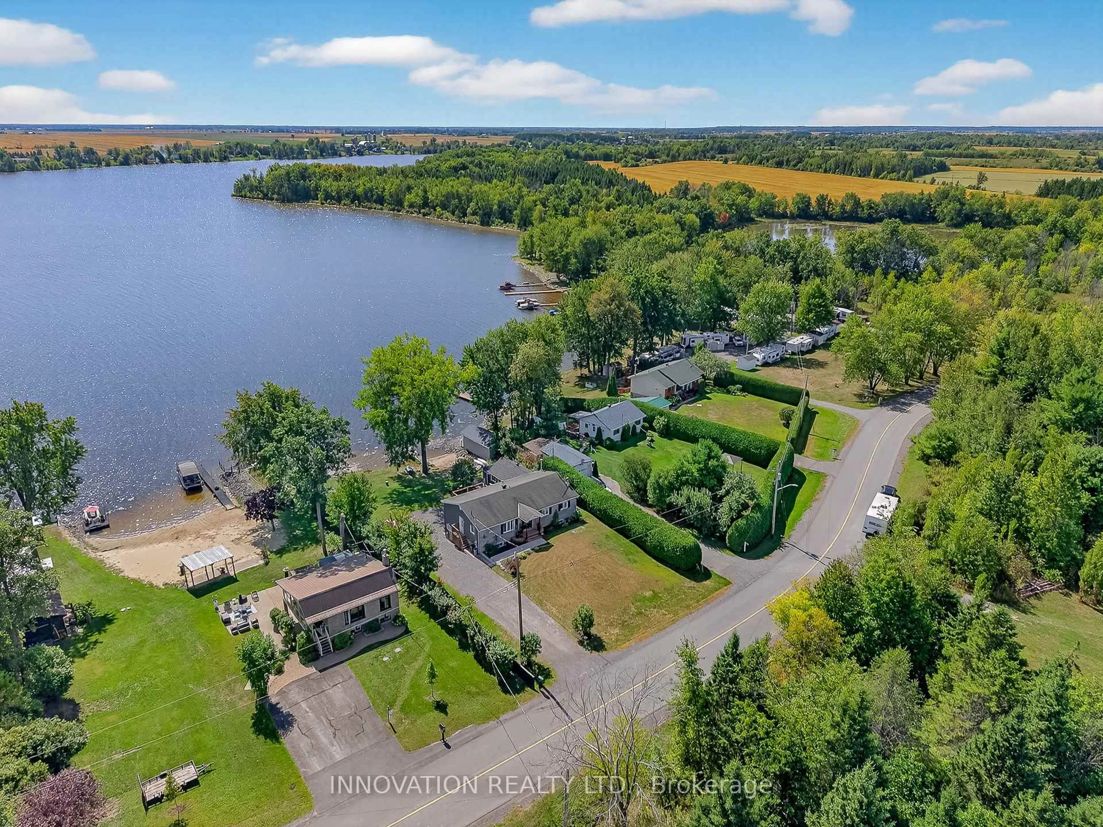 A pic from outside/outdoor area/front of a property/back of a property/a pic from drone, water/lake/river/ocean view for 155 Ladouceur St, Champlain Ontario K0B 1J0