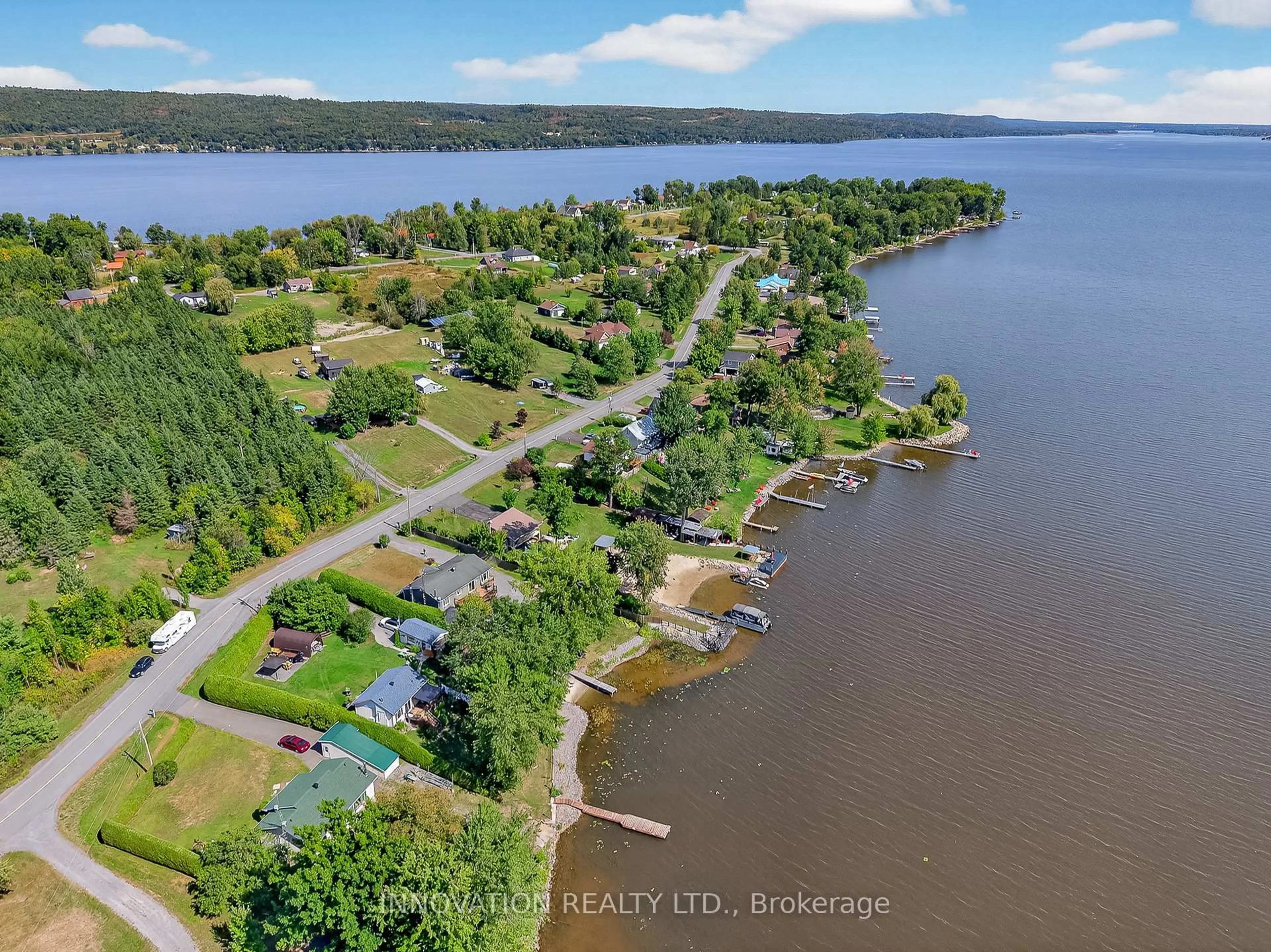 A pic from outside/outdoor area/front of a property/back of a property/a pic from drone, water/lake/river/ocean view for 155 Ladouceur St, Champlain Ontario K0B 1J0