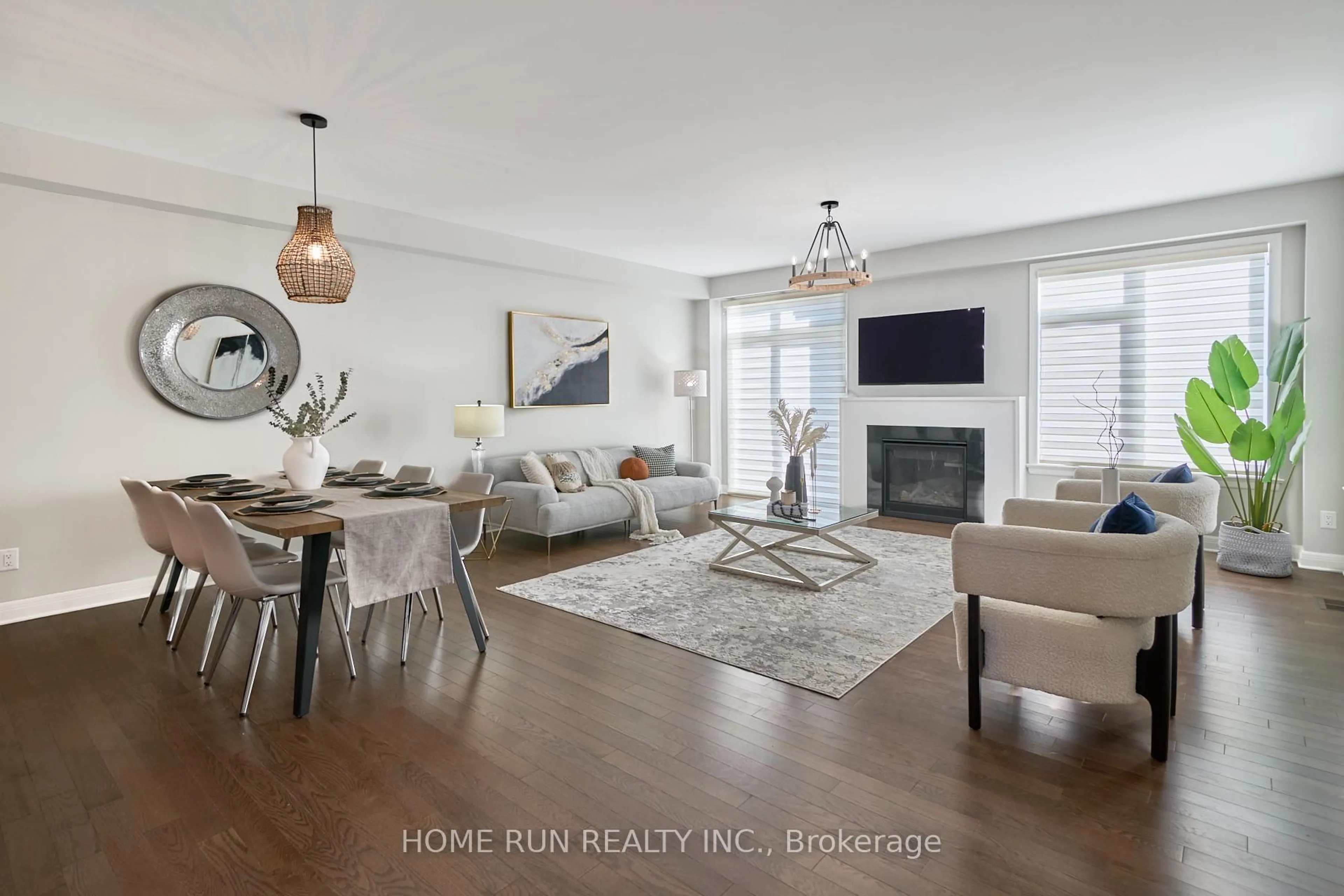 Living room with furniture, wood/laminate floor for 82 Michael Stoqua St, Ottawa Ontario K1K 5A2