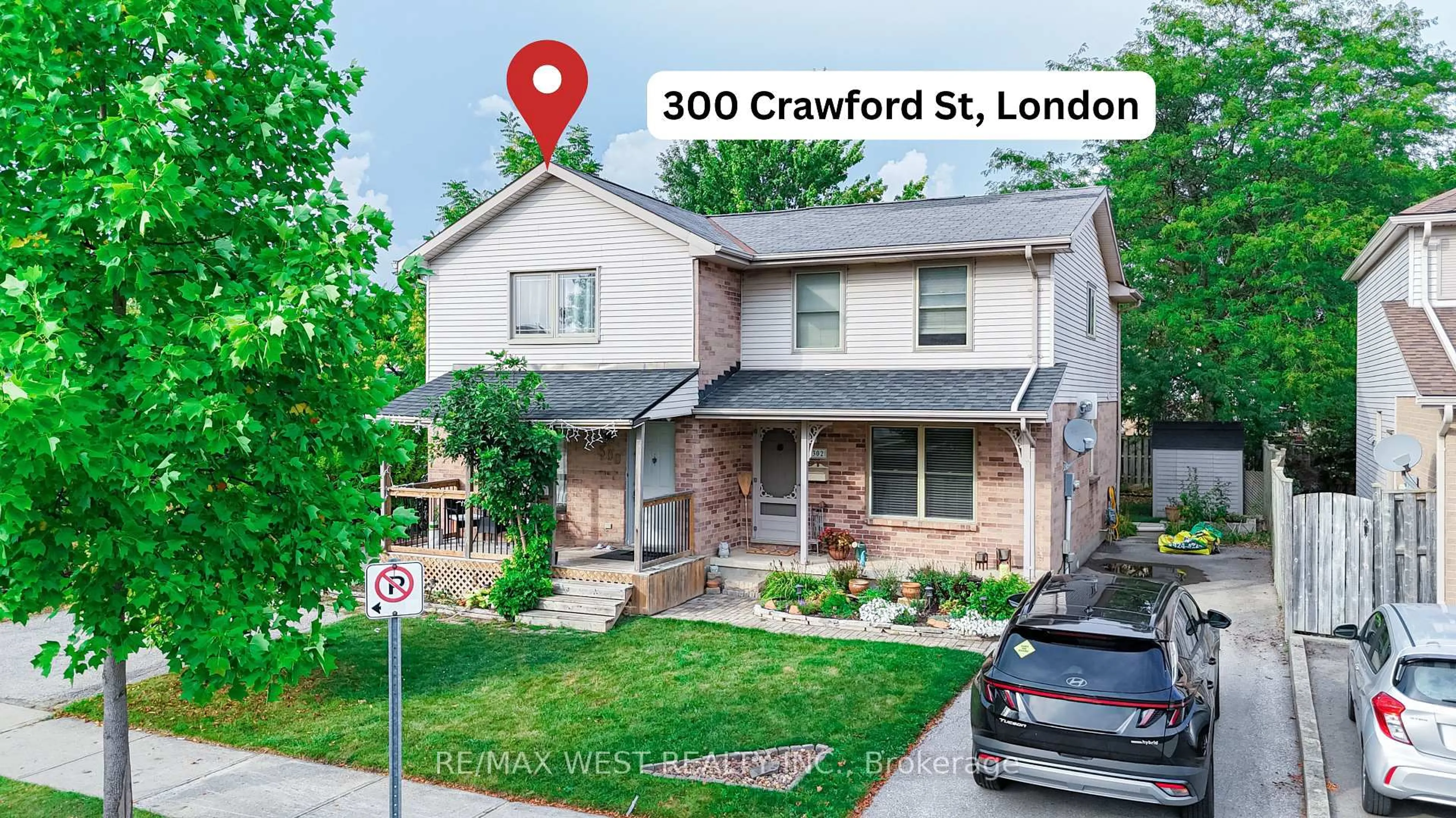A pic from outside/outdoor area/front of a property/back of a property/a pic from drone, street for 300 Crawford St, London South Ontario N6C 5N6