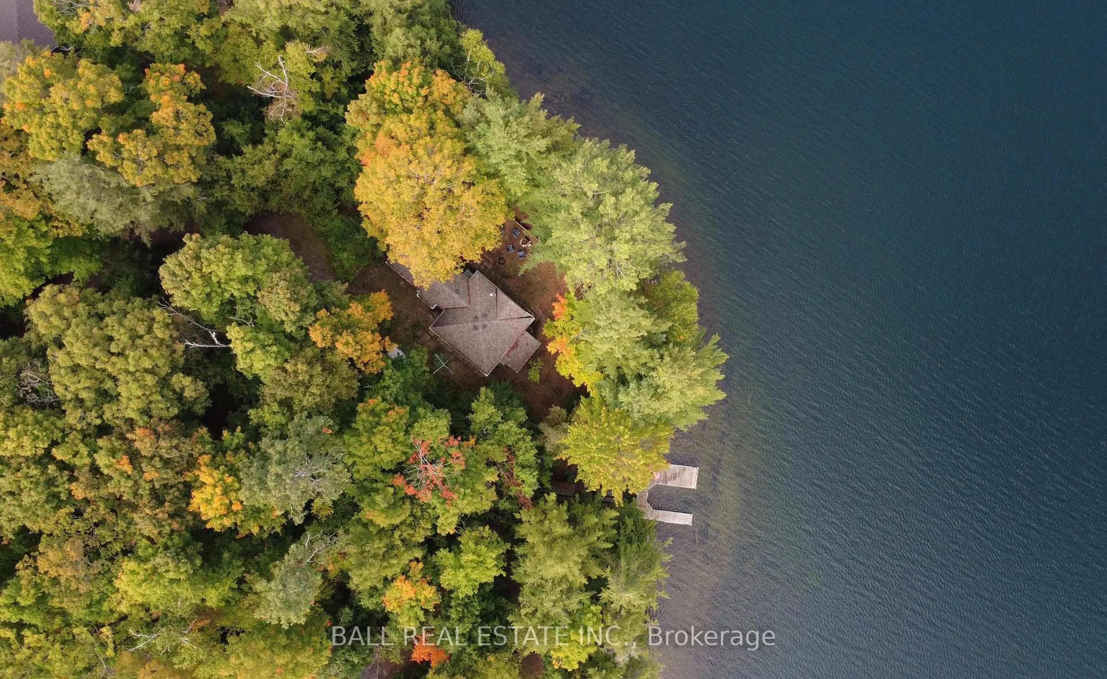 A pic from outside/outdoor area/front of a property/back of a property/a pic from drone, water/lake/river/ocean view for 551 Renwick Rd, North Kawartha Ontario K0L 1A0