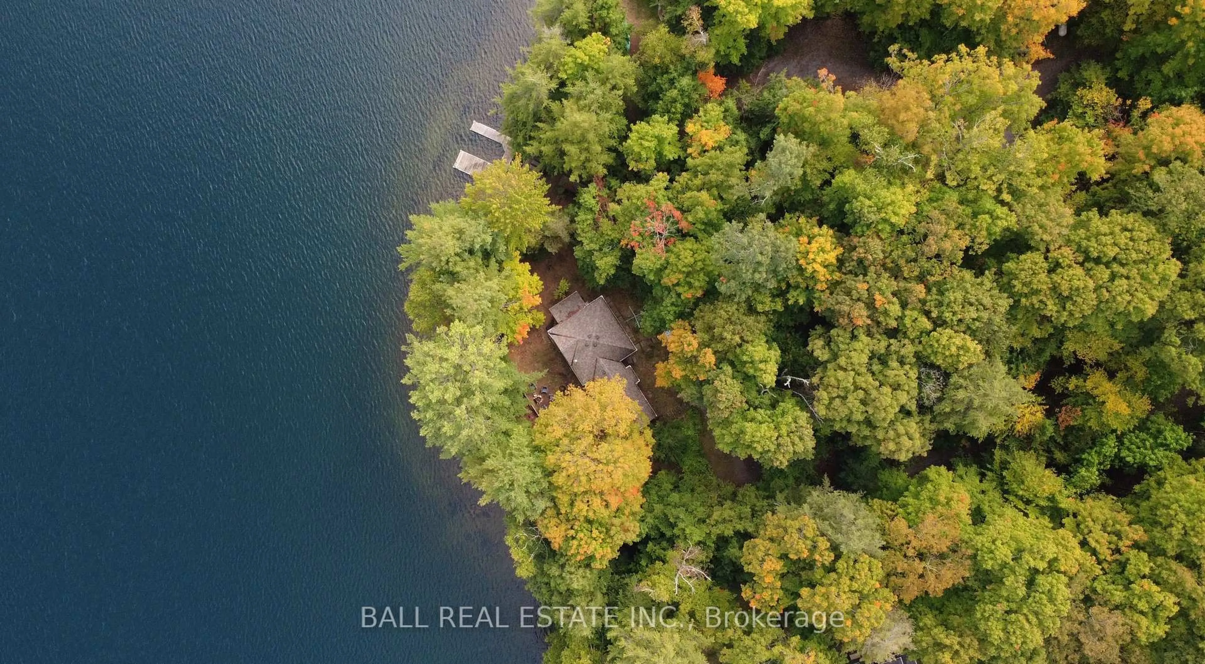 A pic from outside/outdoor area/front of a property/back of a property/a pic from drone, water/lake/river/ocean view for 551 Renwick Rd, North Kawartha Ontario K0L 1A0