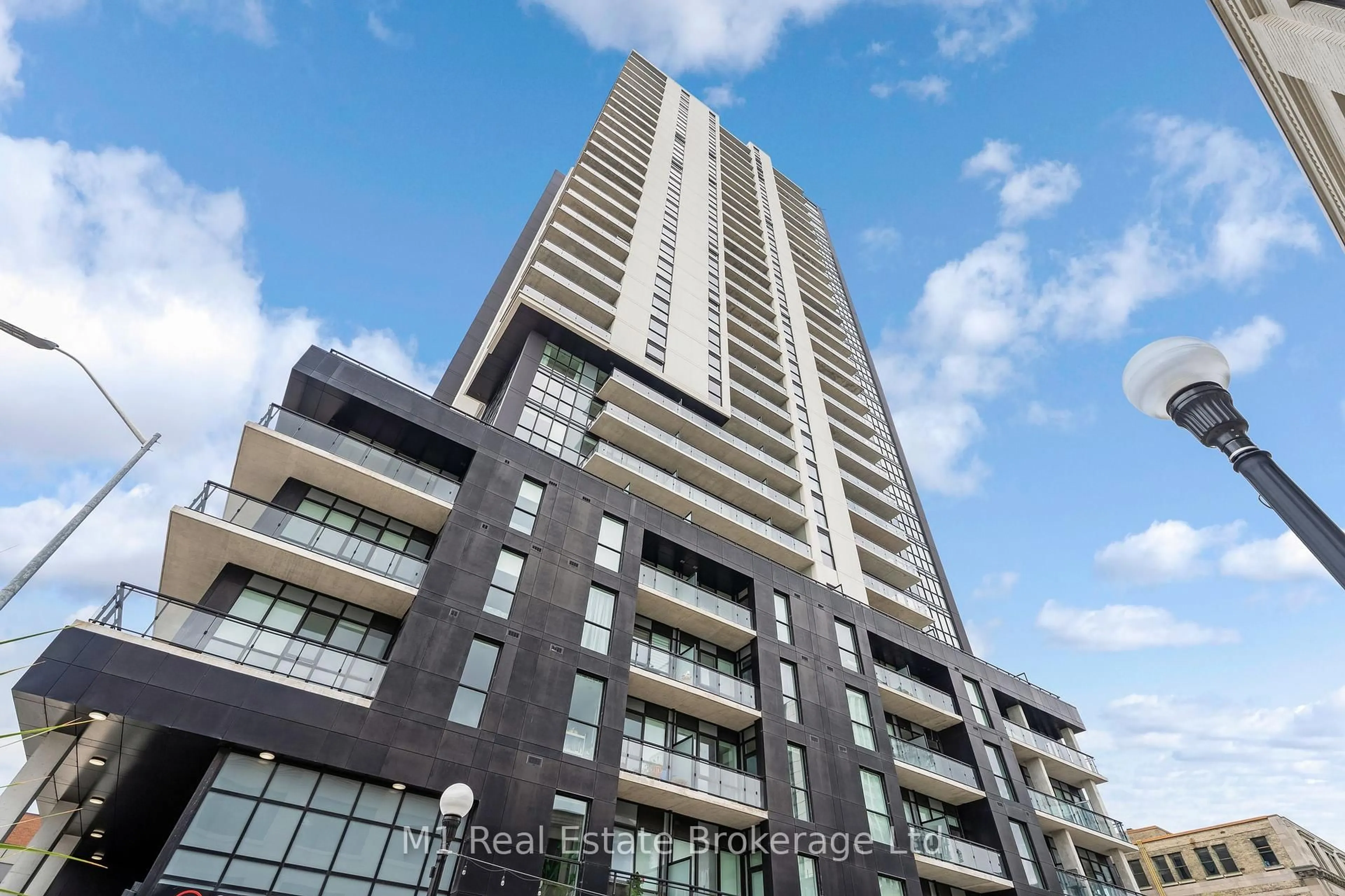 A pic from outside/outdoor area/front of a property/back of a property/a pic from drone, building for 60 Charles St #3001, Kitchener Ontario N2G 0C9