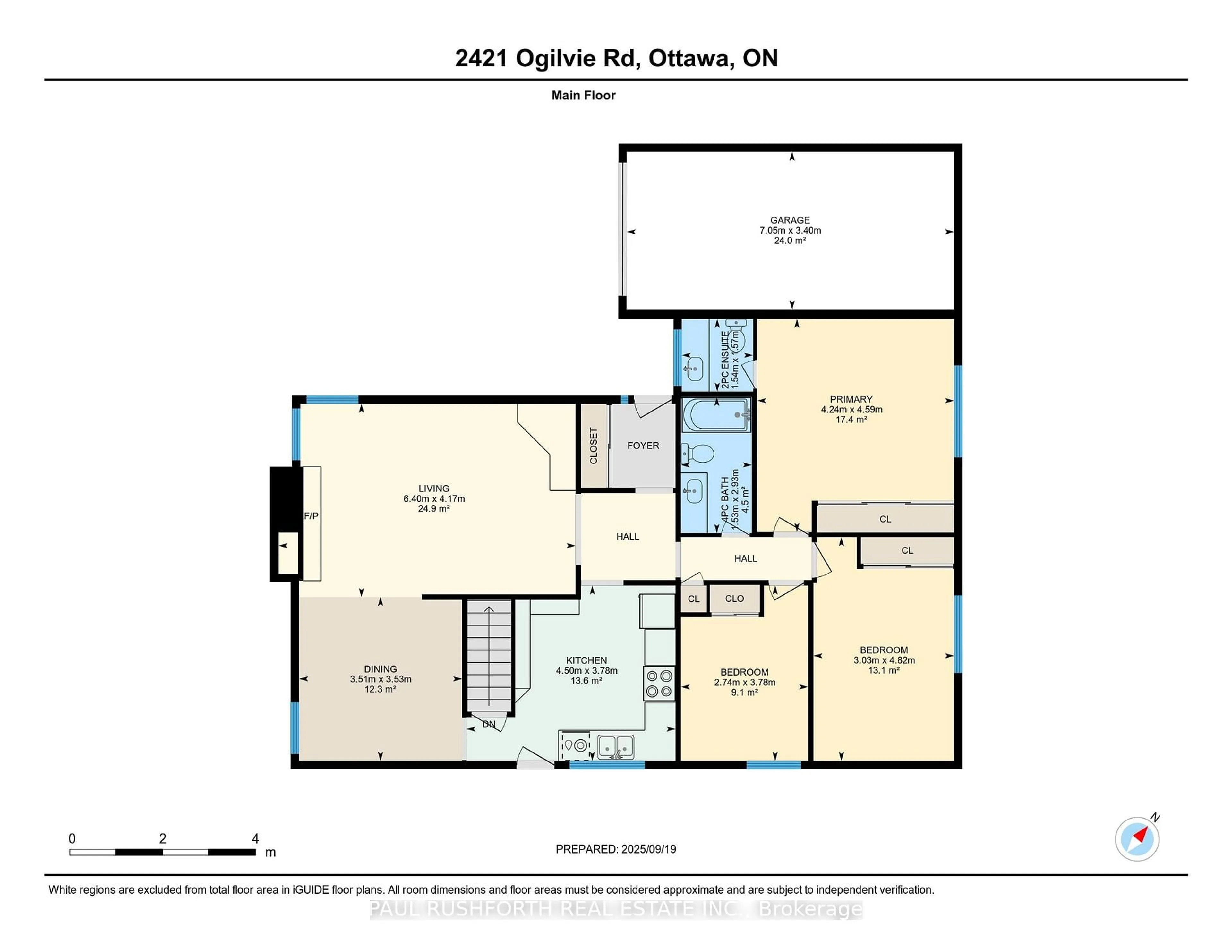 Floor plan for 2421 Ogilvie Rd, Ottawa Ontario K1J 7N3