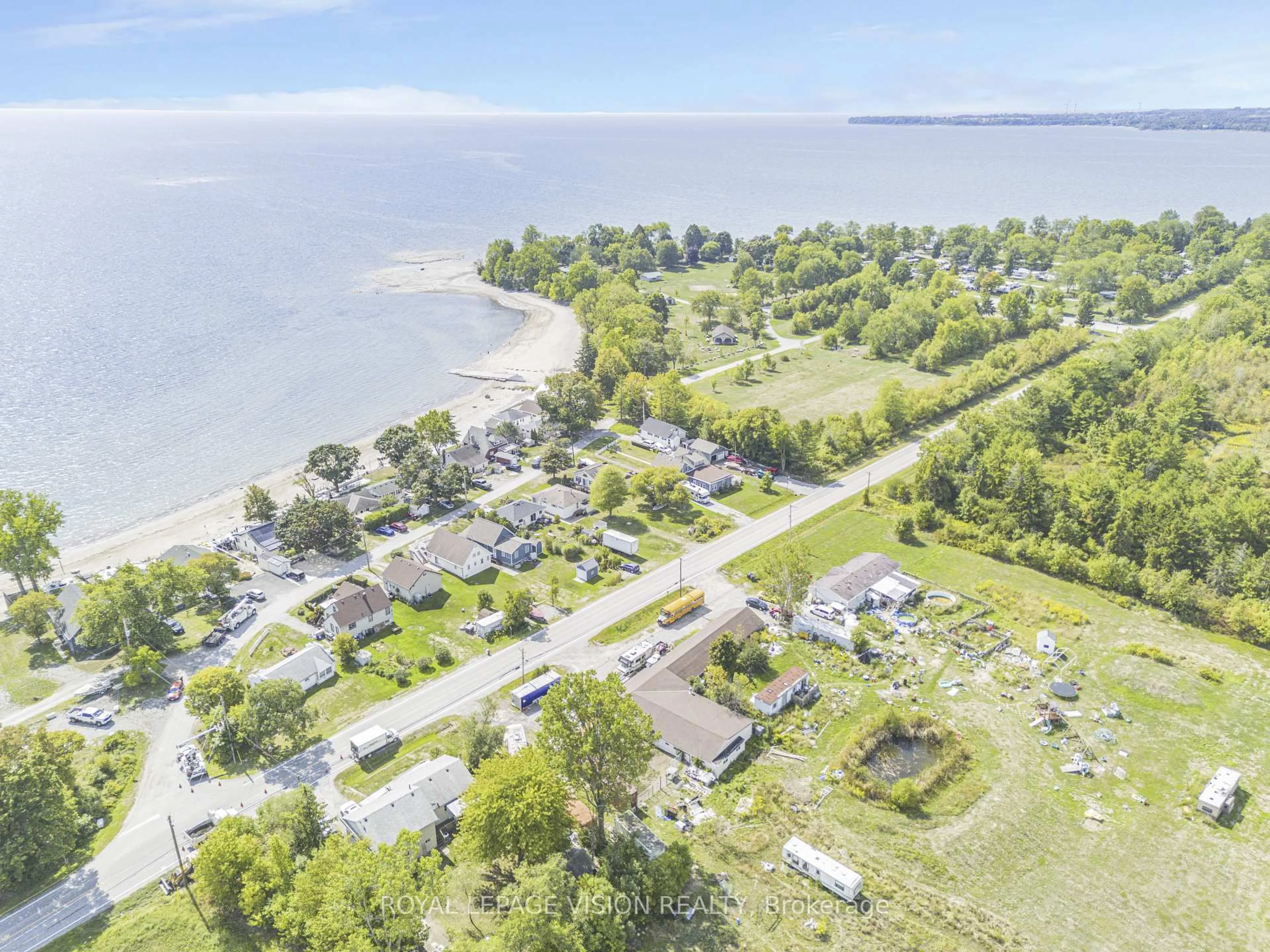 A pic from outside/outdoor area/front of a property/back of a property/a pic from drone, water/lake/river/ocean view for 12874 Old Lakeshore Rd, Wainfleet Ontario L0S 1V0