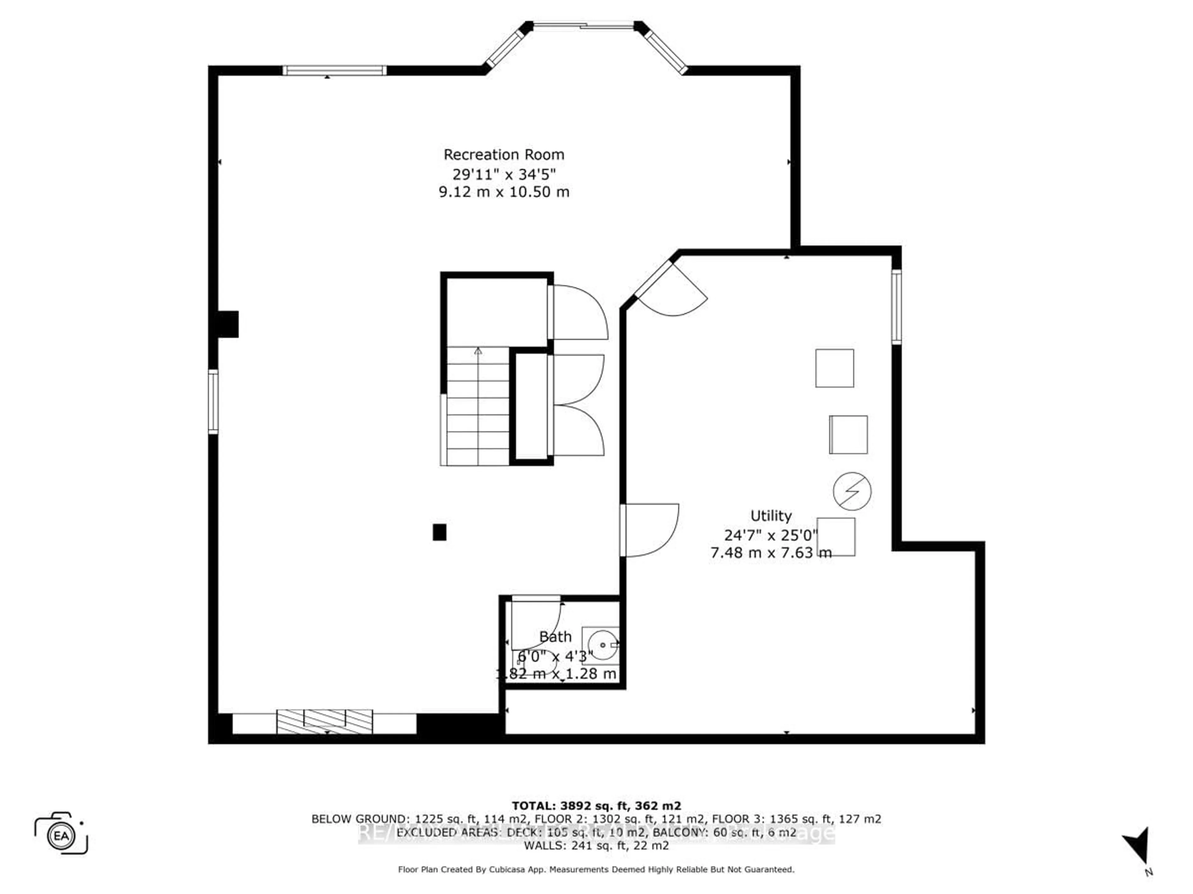 Floor plan for 57 Insmill Cres, Ottawa Ontario K2T 1G4