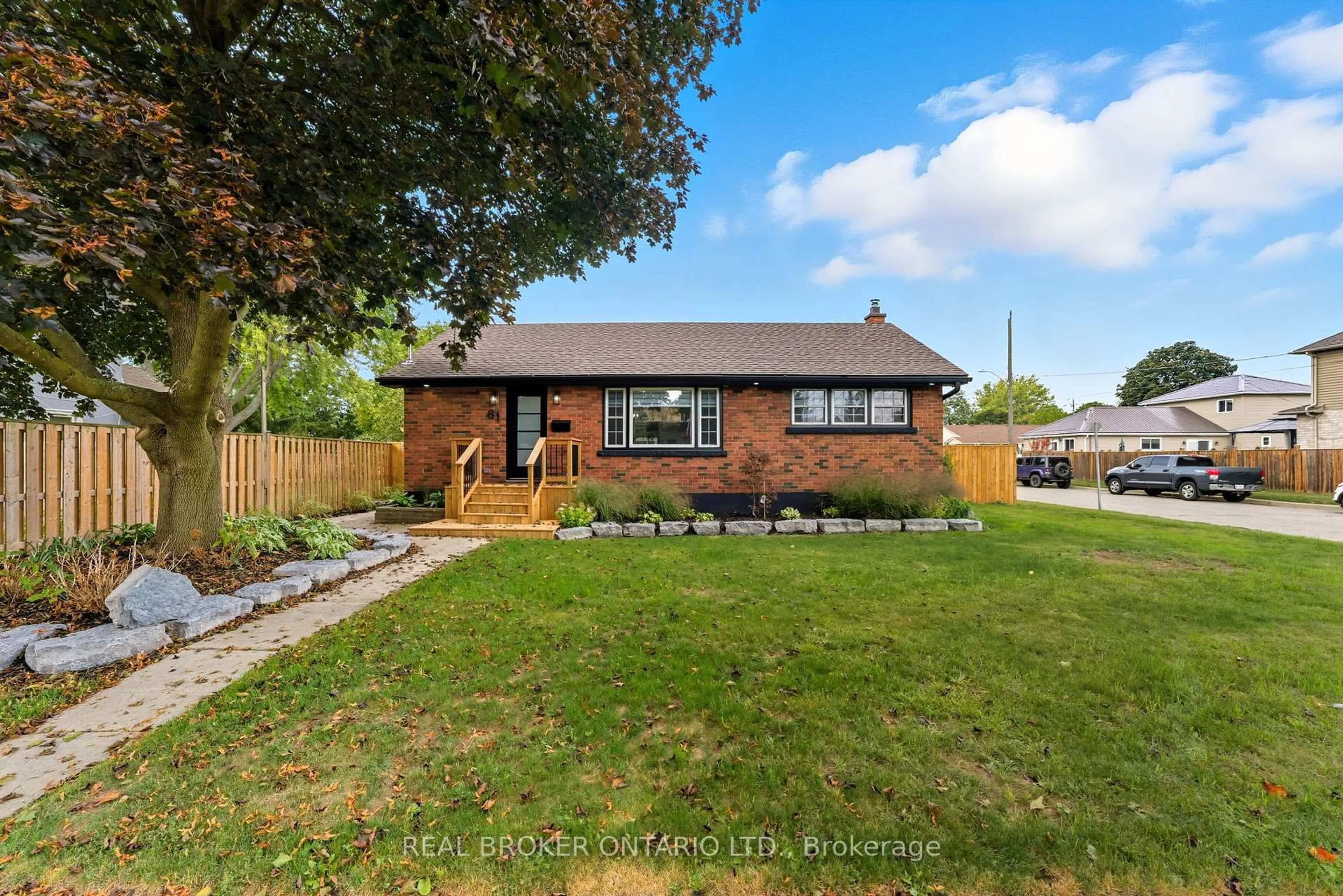A pic from outside/outdoor area/front of a property/back of a property/a pic from drone, street for 61 Clench Ave, Brantford Ontario N3T 1B7