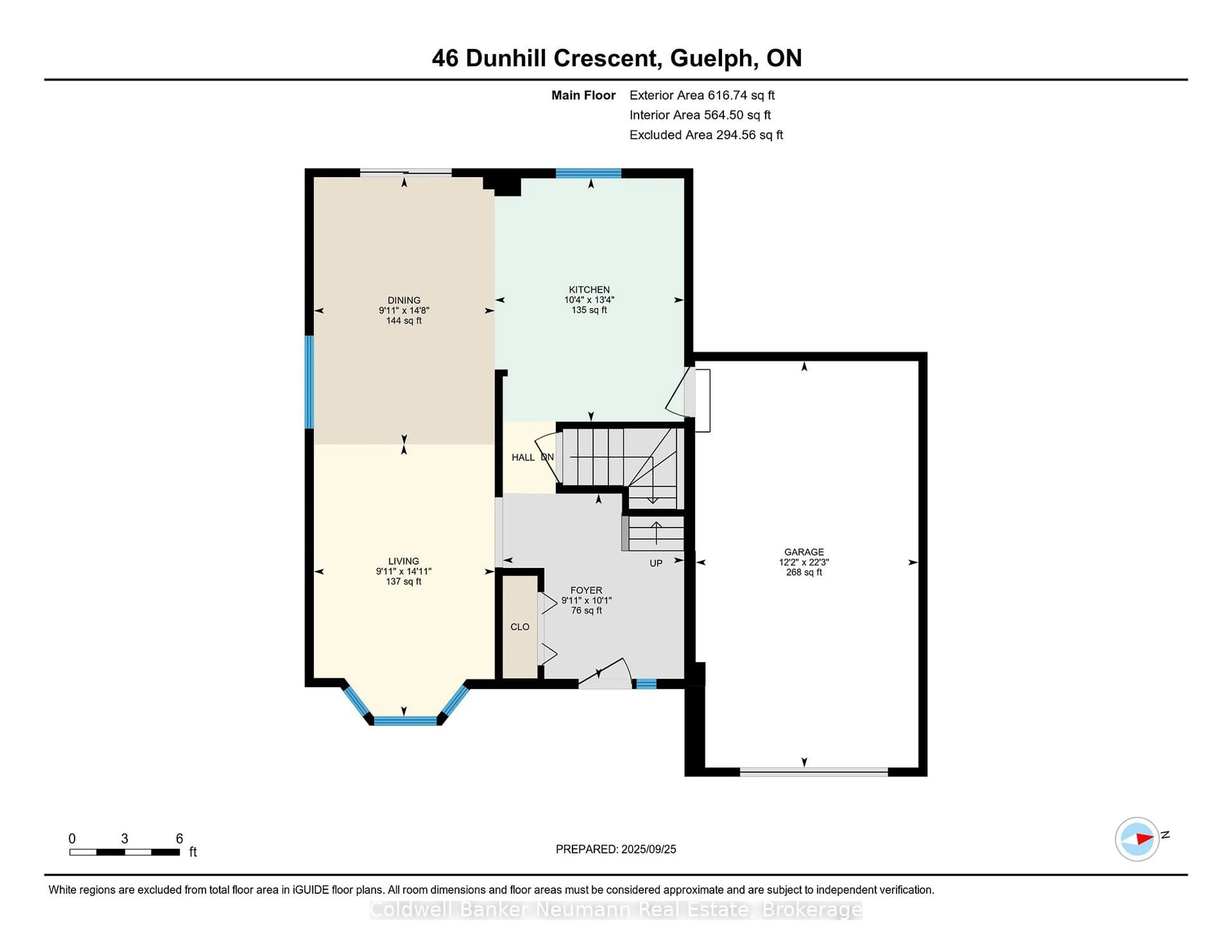 Floor plan for 46 Dunhill Cres, Guelph Ontario N1H 7Z9