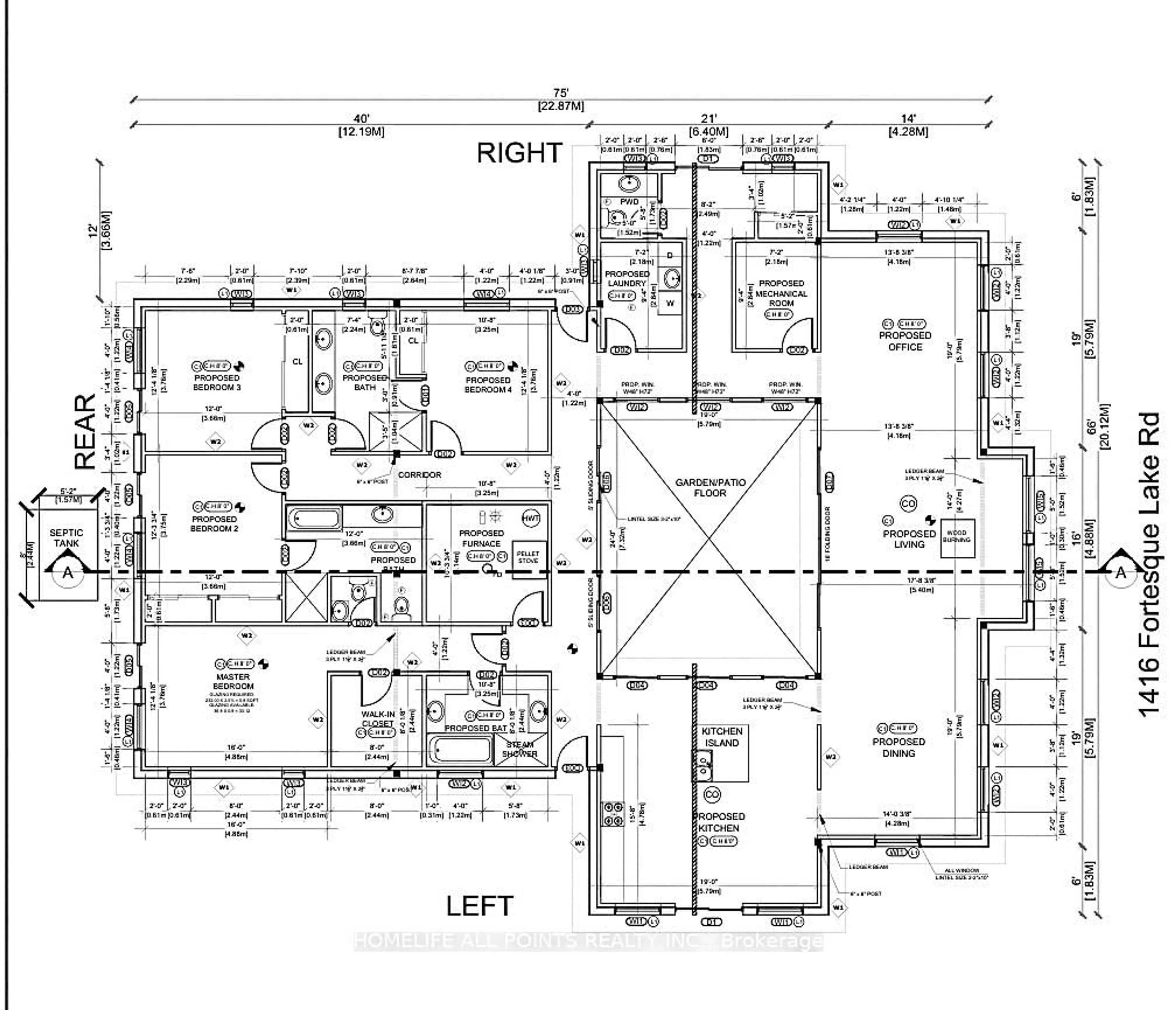 Floor plan for 1416 Fortesque Lake Rd, Highlands East Ontario K0M 1R0