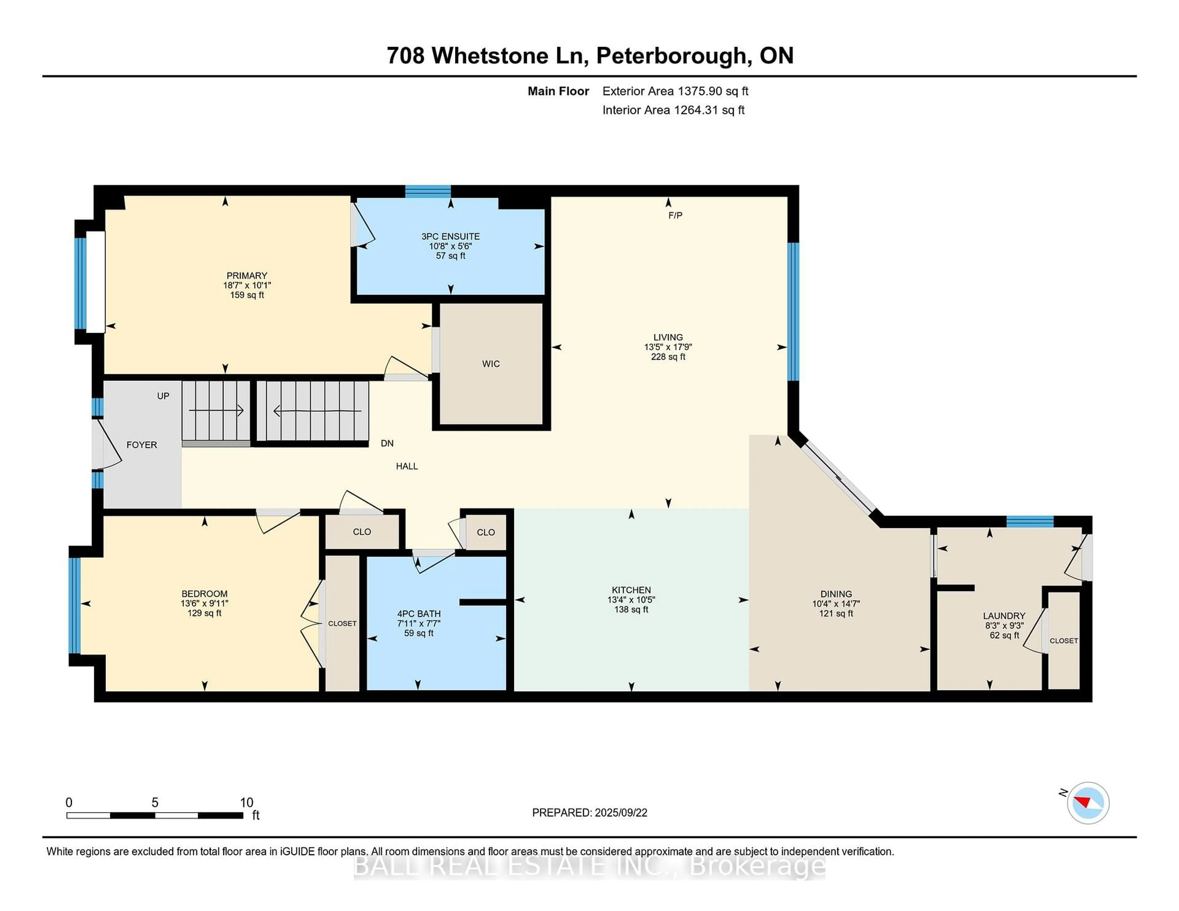 Floor plan for 708 Whetstone Lane, Peterborough Ontario K9H 0H9