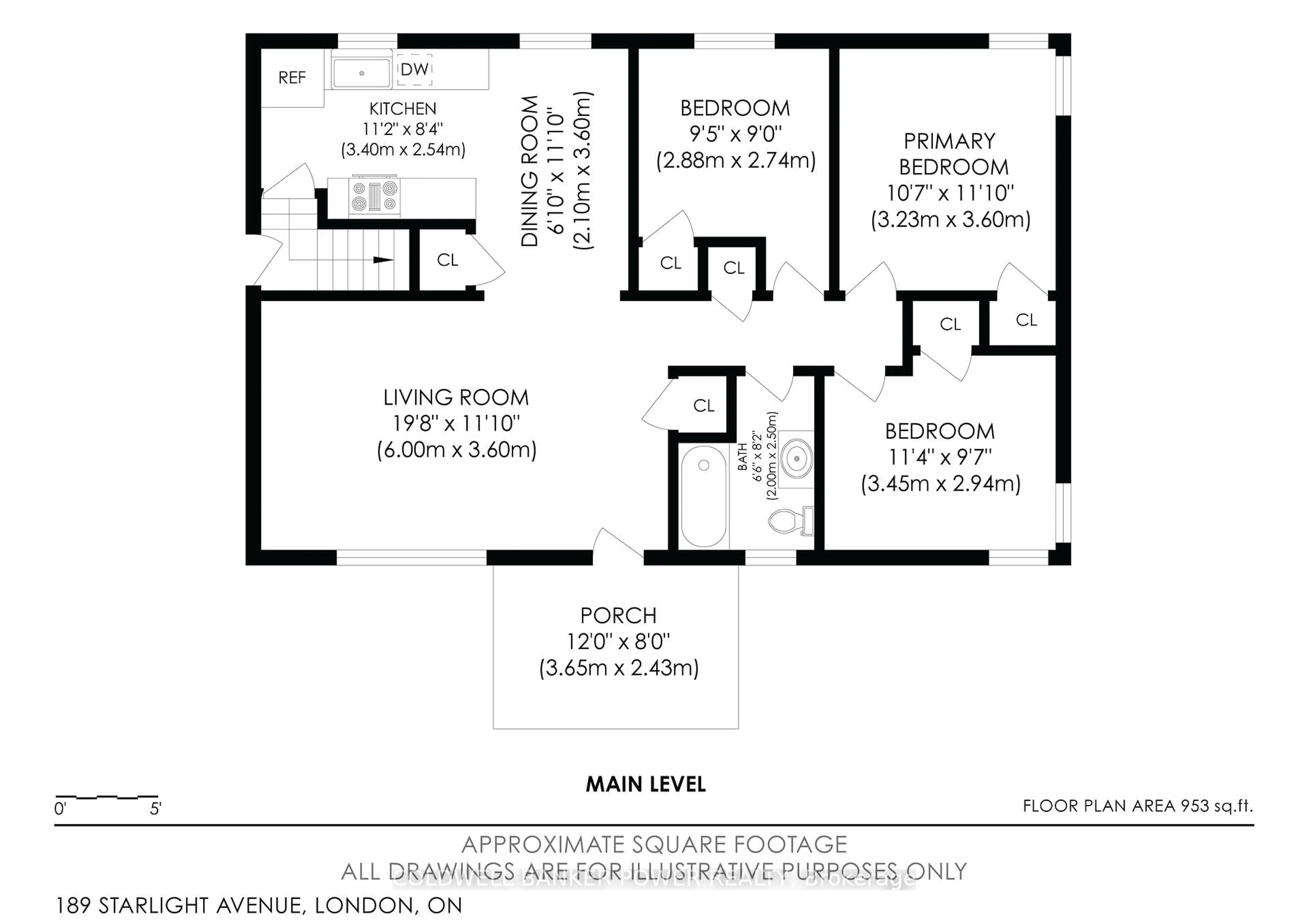 Floor plan for 189 Starlight Ave, London East Ontario N5W 4X8