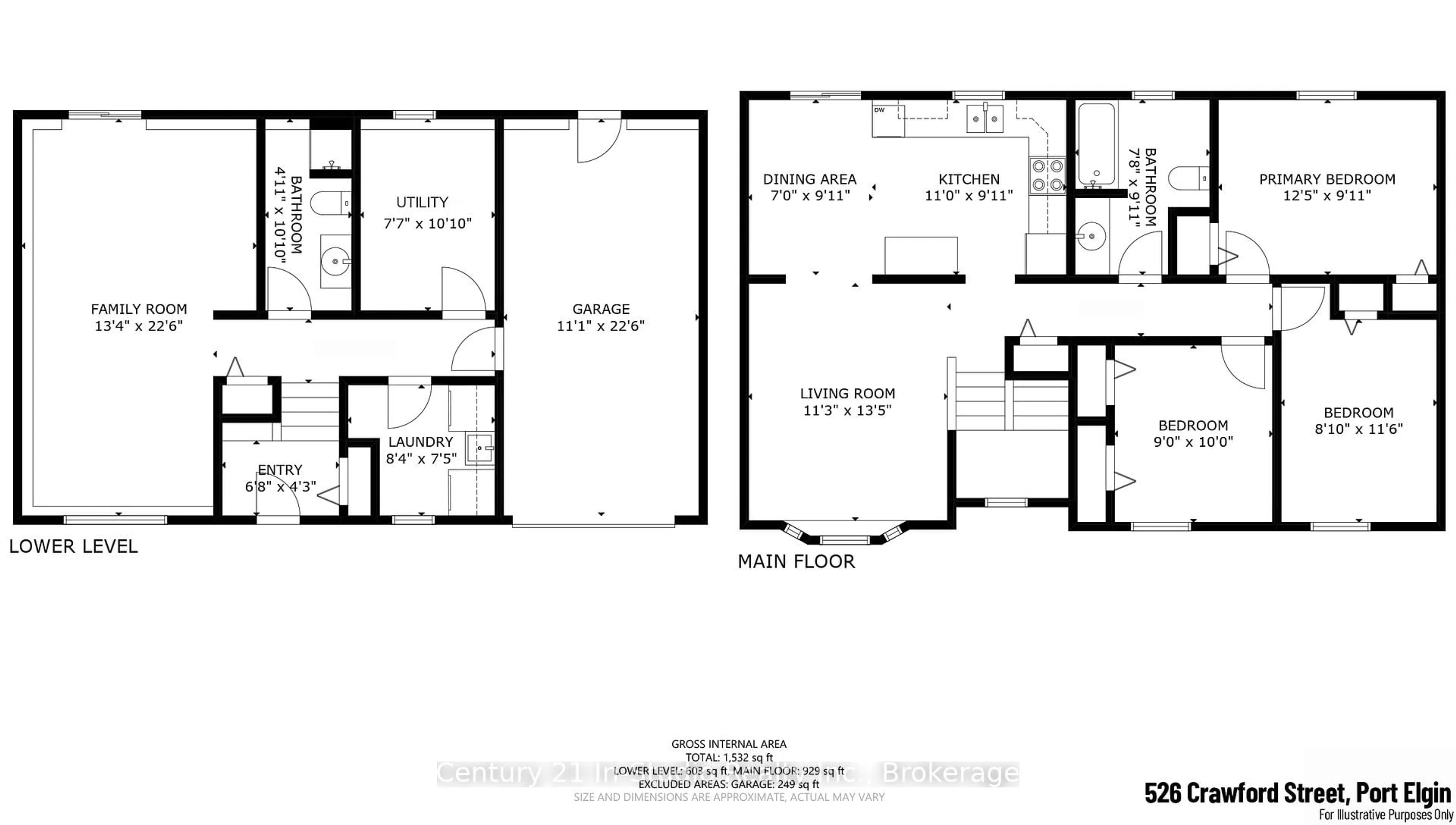 Floor plan for 526 Crawford St, Saugeen Shores Ontario N0H 2C2