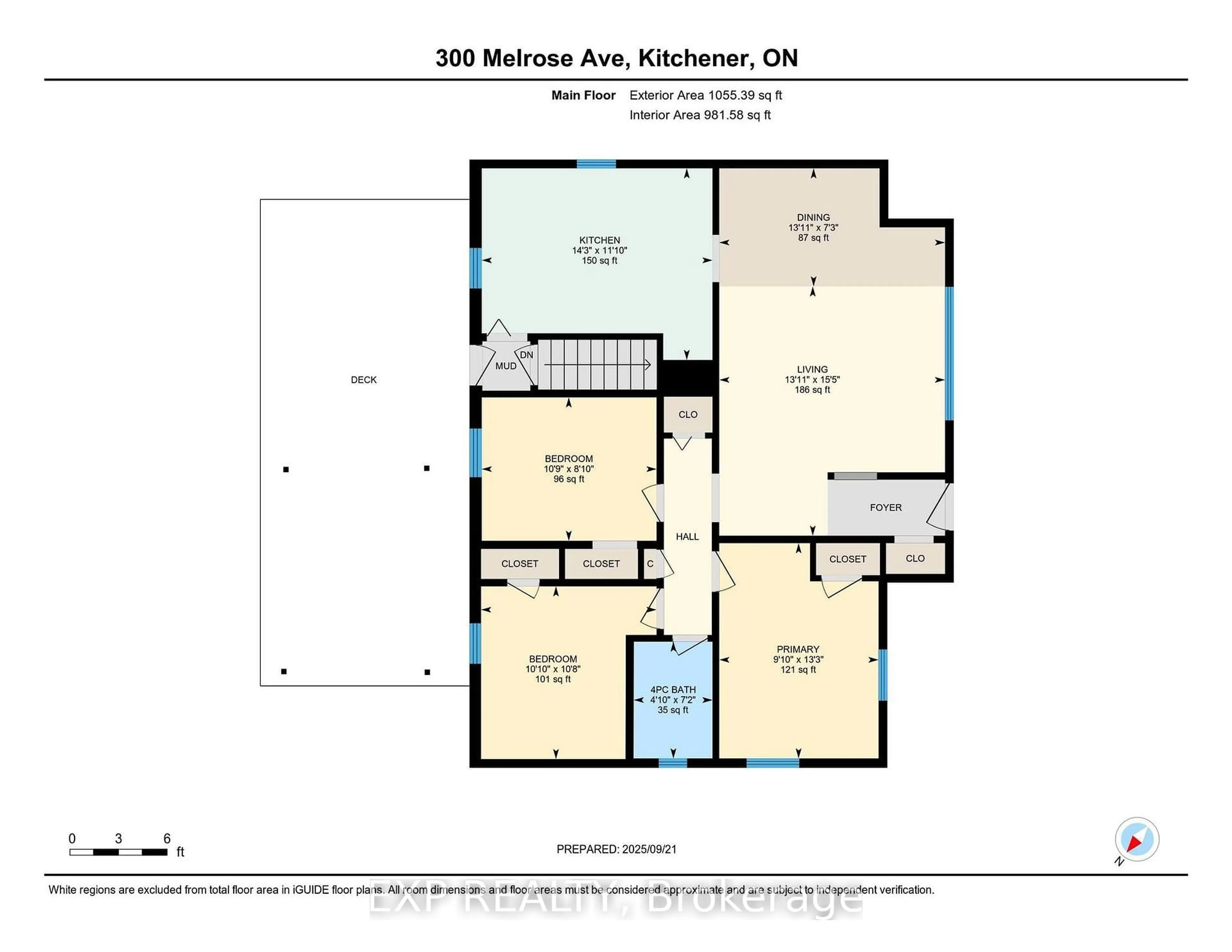 Floor plan for 300 Melrose Ave, Kitchener Ontario N2H 2C1