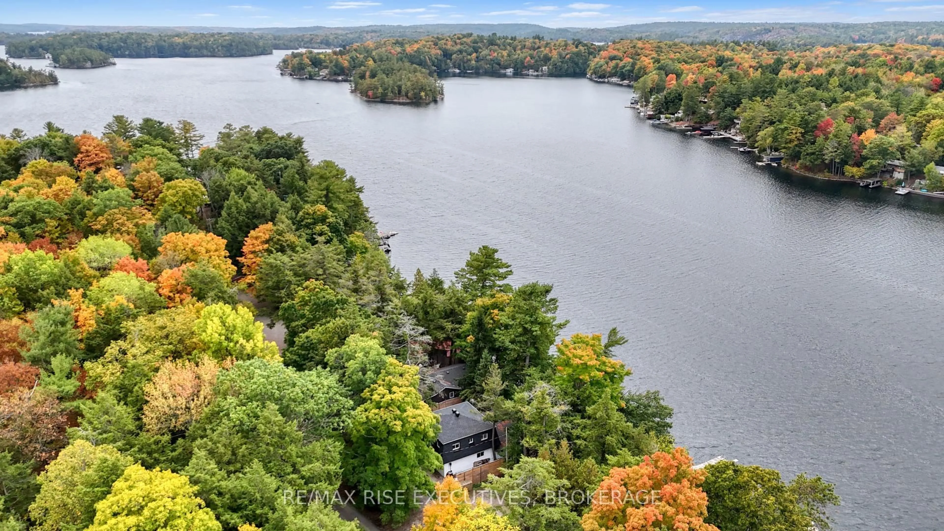 A pic from outside/outdoor area/front of a property/back of a property/a pic from drone, water/lake/river/ocean view for 973 Foster Bay Lane, Leeds and the Thousand Islands Ontario K0E 1B0