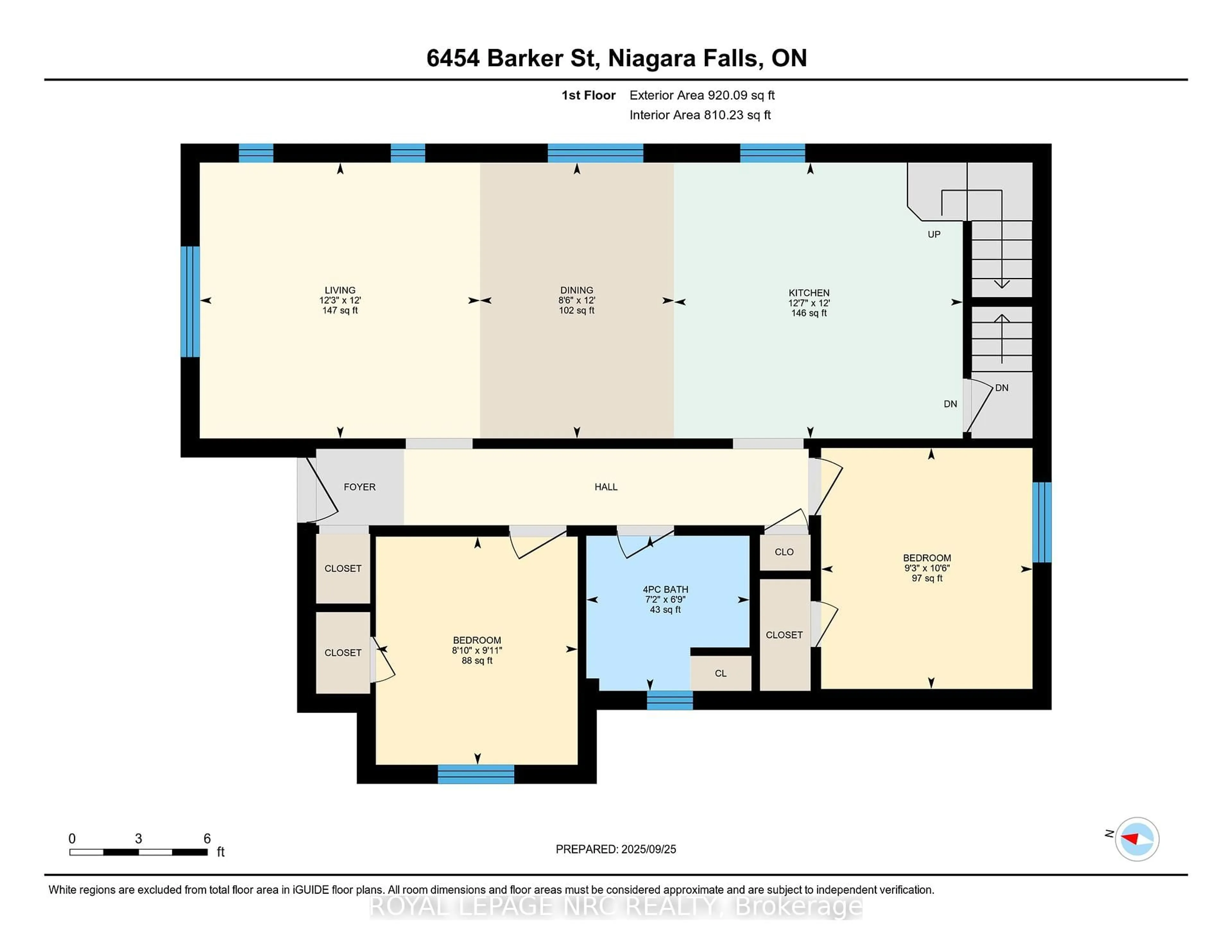 Floor plan for 6454 Barker St, Niagara Falls Ontario L2G 1Y7