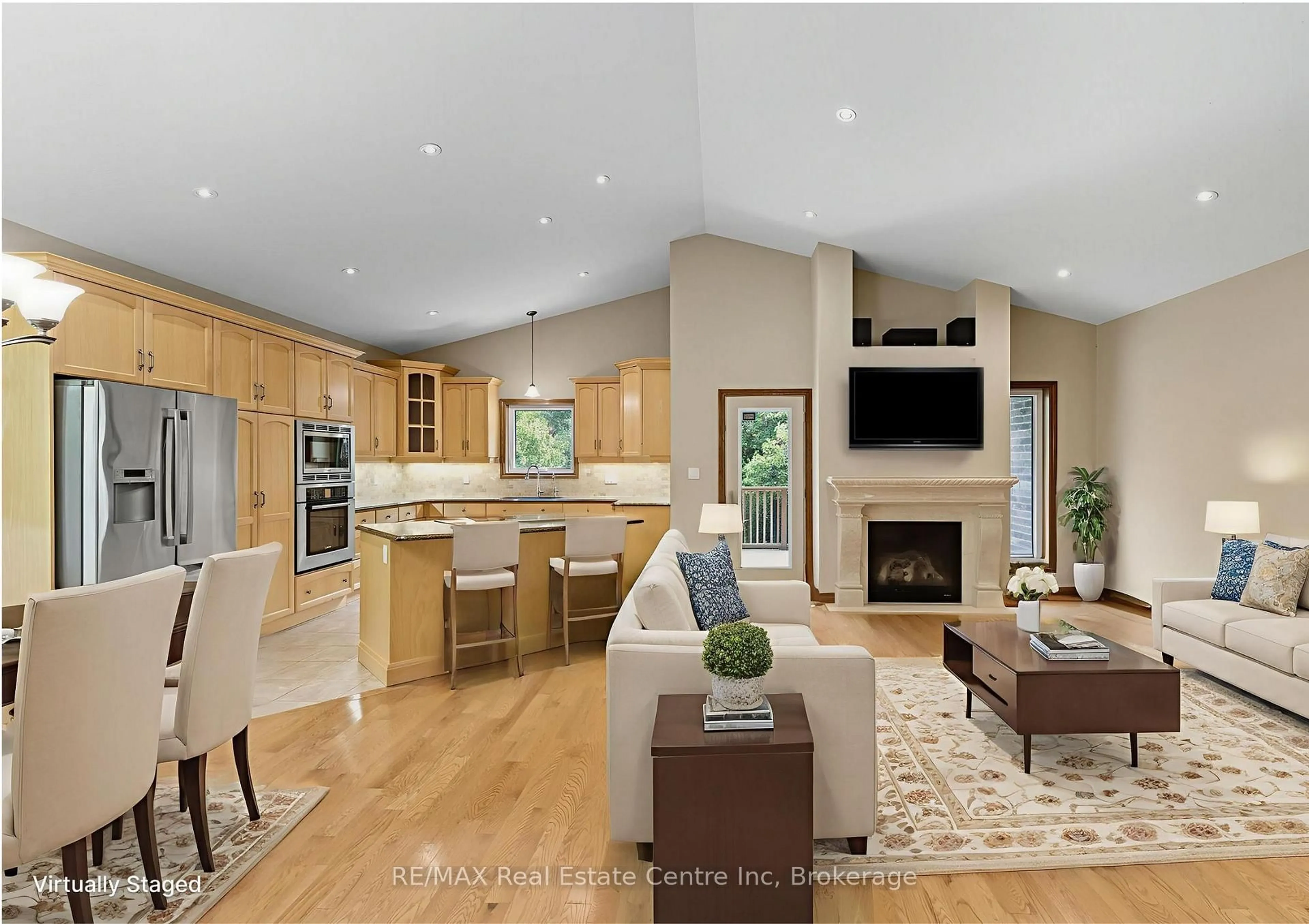 Open concept kitchen, wood/laminate floor for 15 Valley Rd #19, Guelph Ontario N1L 0H3