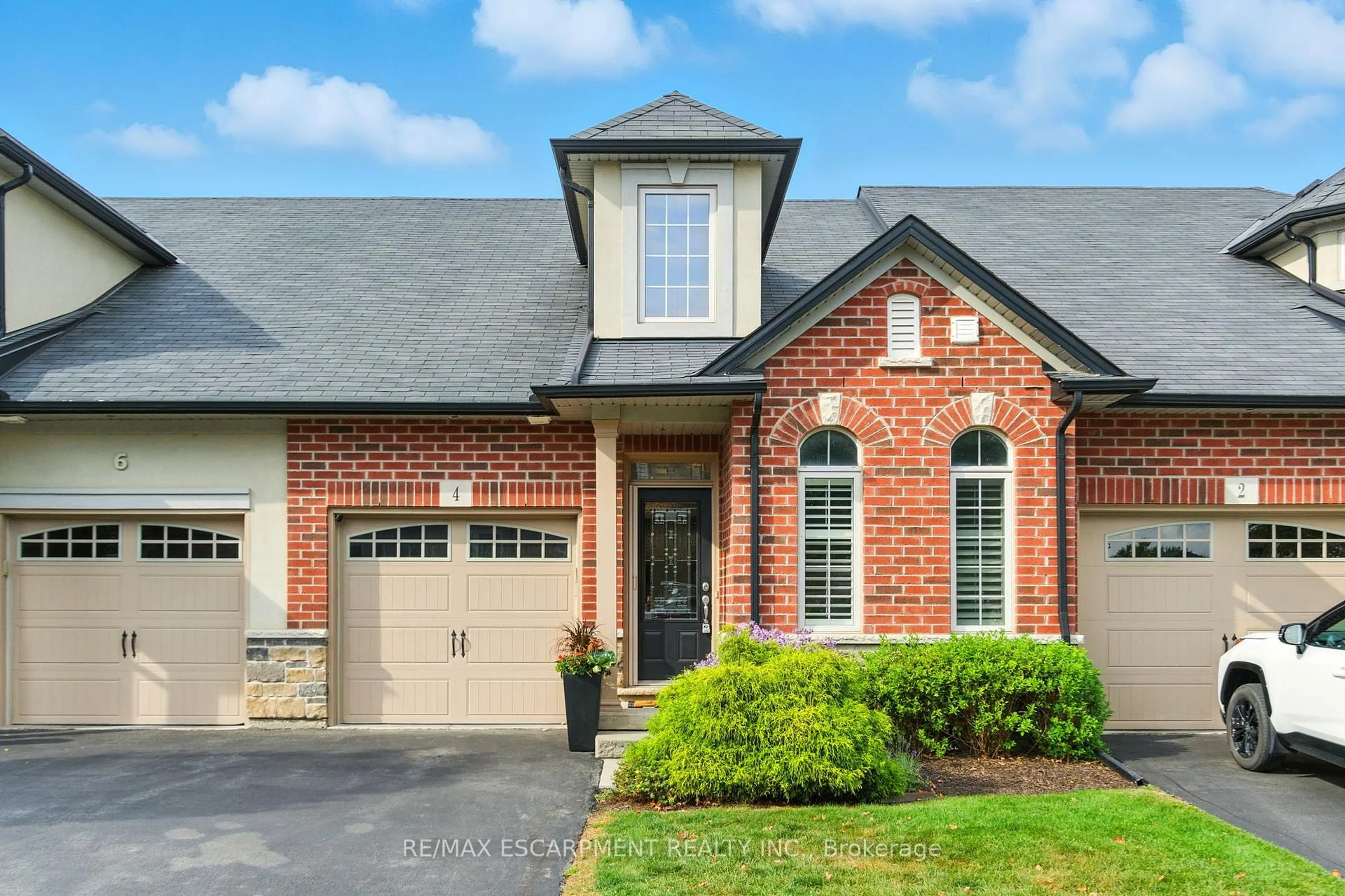 Home with brick exterior material, street for 4 Burgundy Grve, Hamilton Ontario L8K 0E7