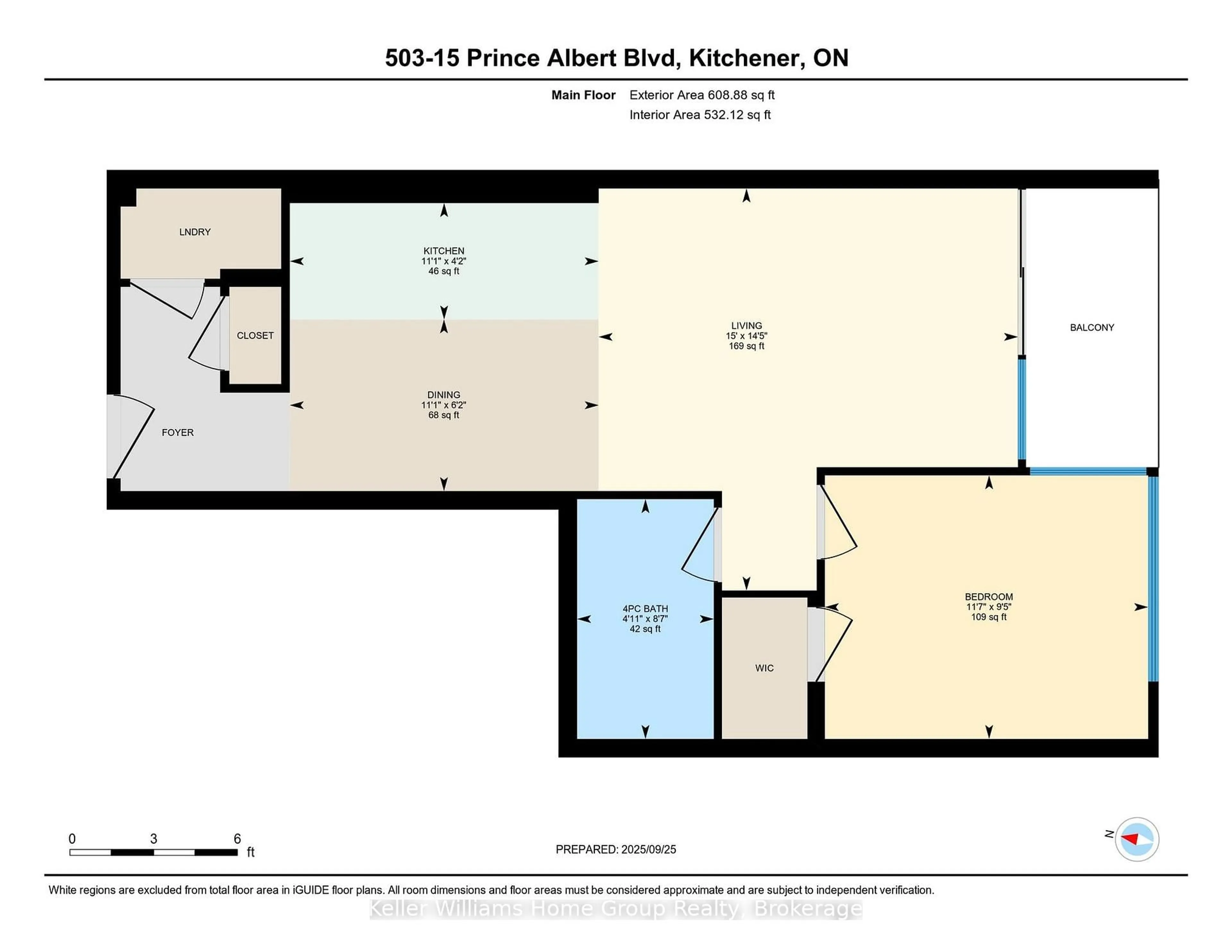 Floor plan for 15 Prince Albert Blvd #503, Kitchener Ontario N2H 0C2