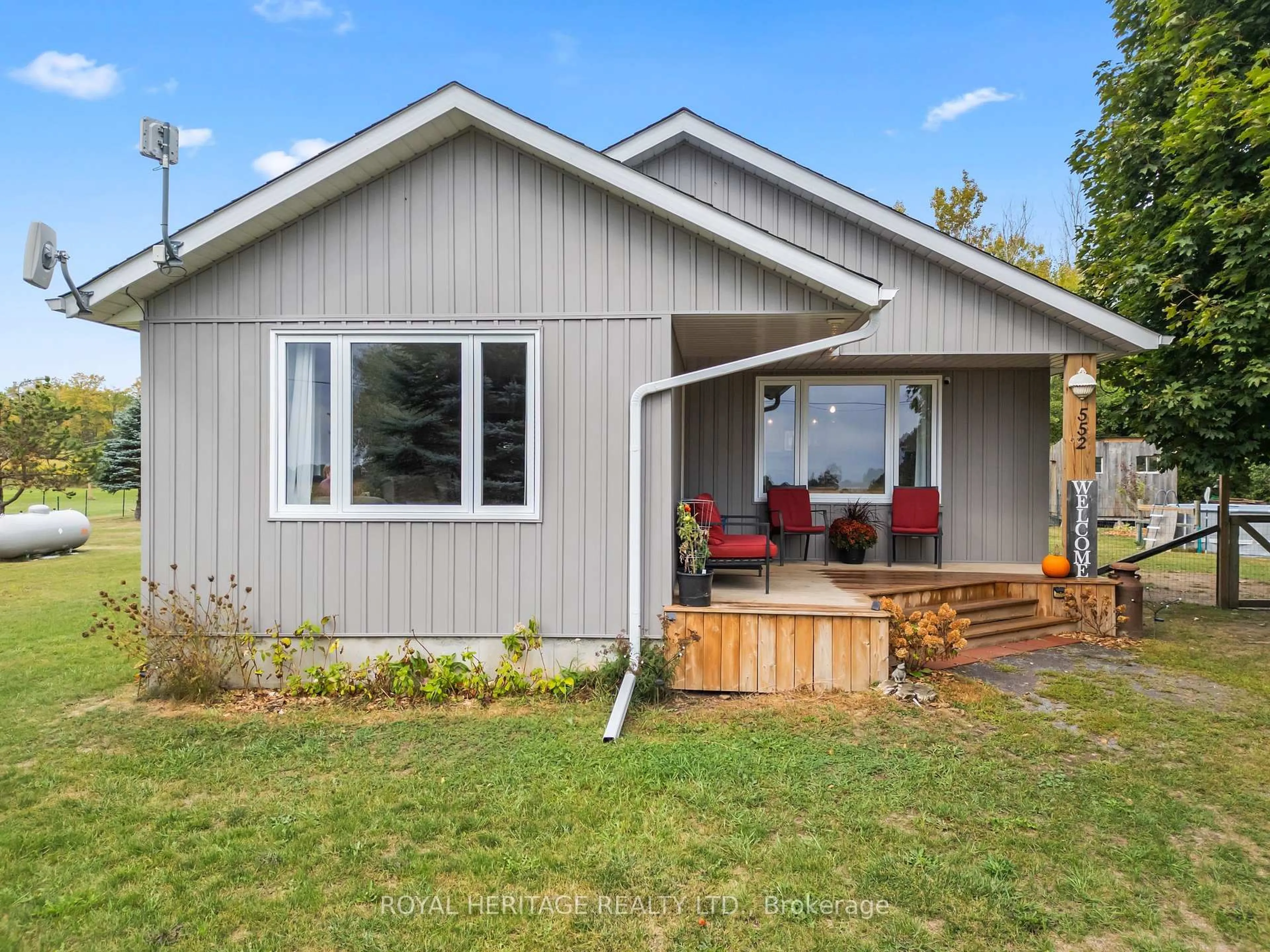 Home with vinyl exterior material, street for 552 Purdy Rd, Cramahe Ontario K0K 1S0