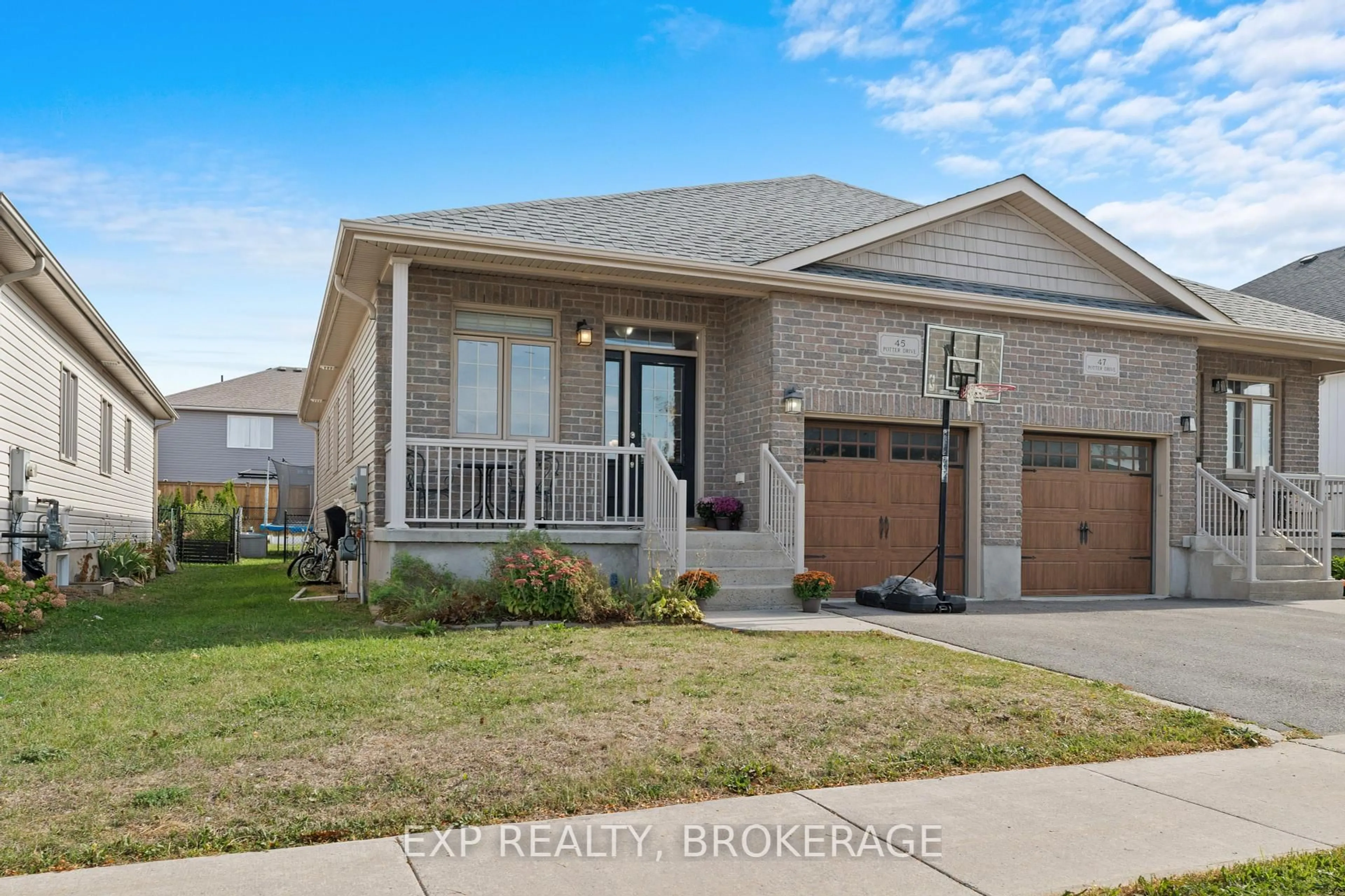 Home with brick exterior material, street for 45 Potter Dr, Bissett Creek Ontario K0H 2H0