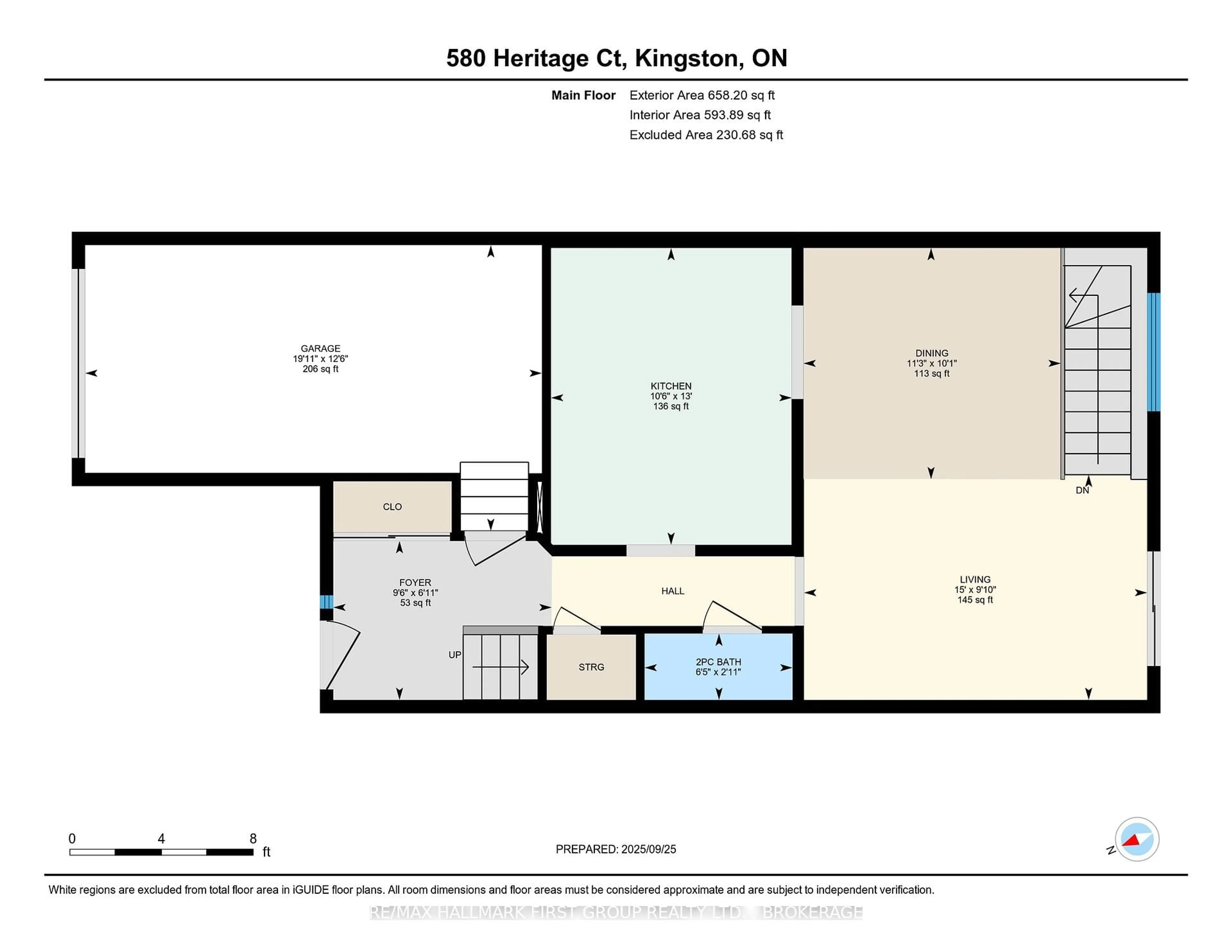 Floor plan for 580 HERITAGE Crt, Kingston Ontario K7M 9C9